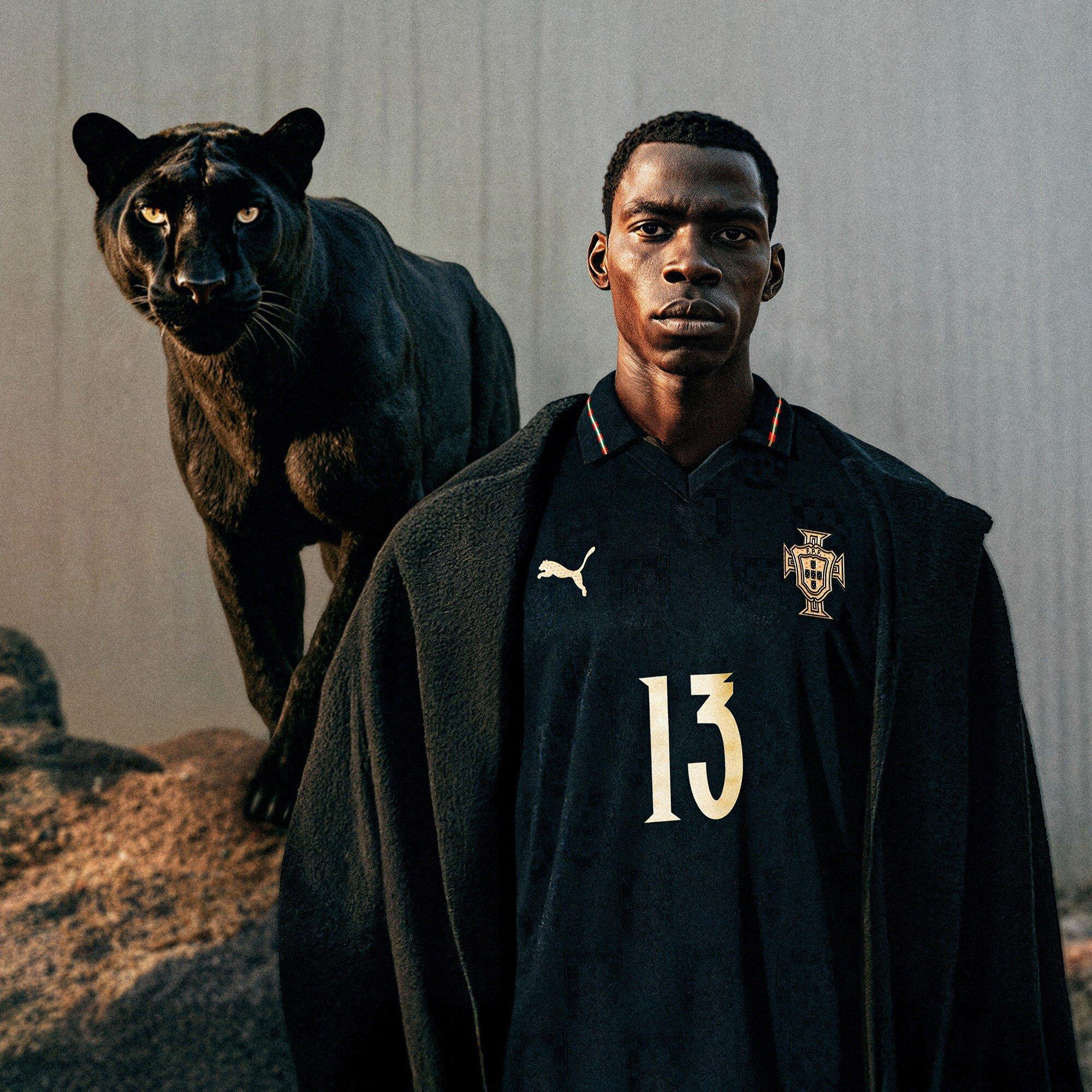 Schwarz - Puma - Portugal Eusebio Shirt 2025 Mens - 8