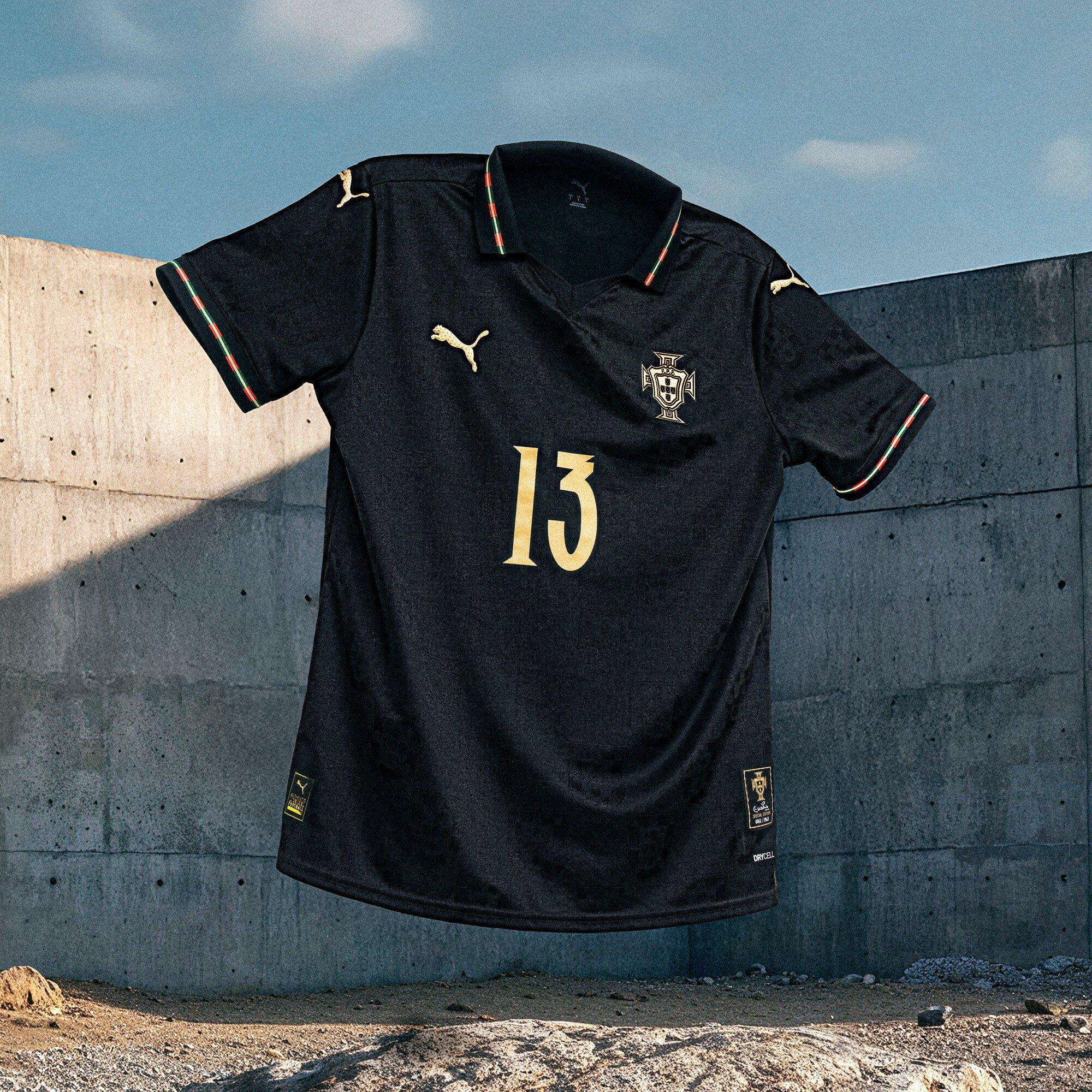 Black - Puma - Portugal Eusebio Shirt 2025 Juniors - 6