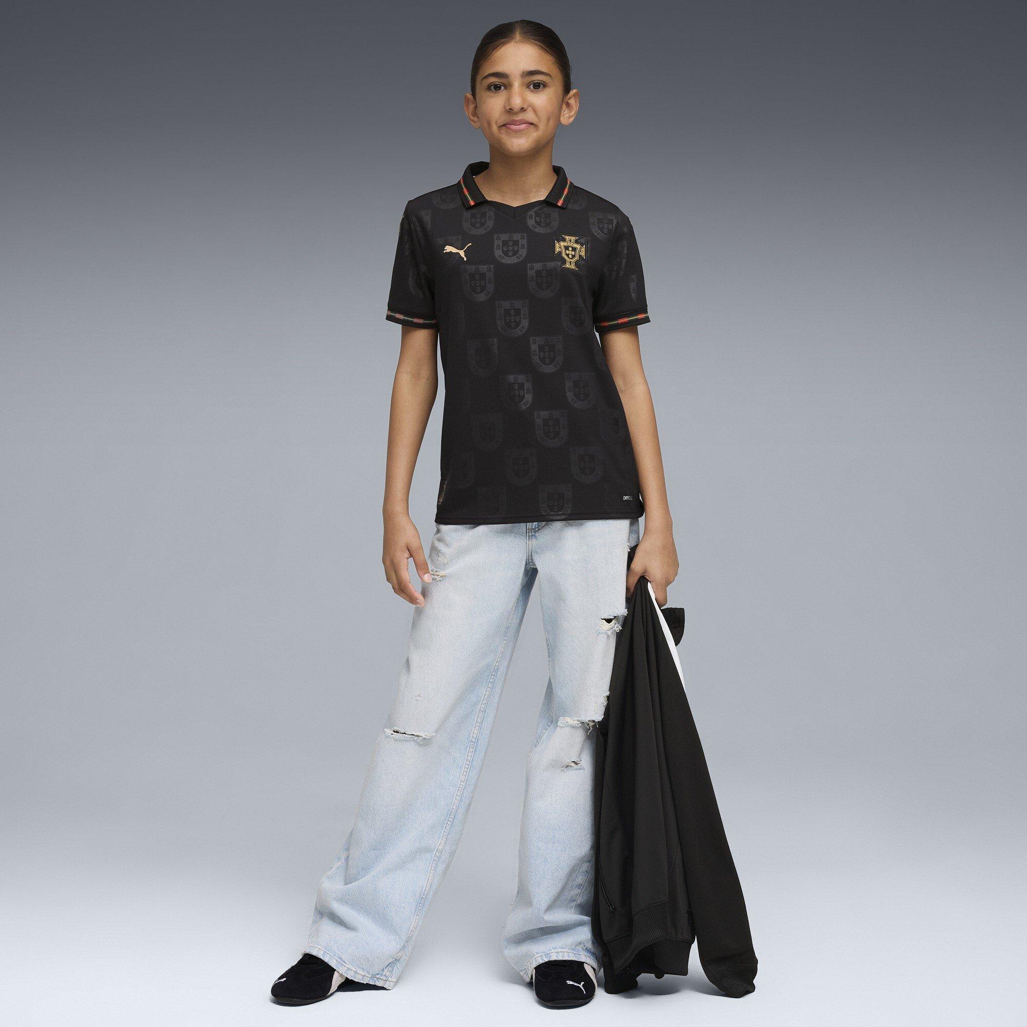 Black - Puma - Portugal Eusebio Shirt 2025 Juniors - 7