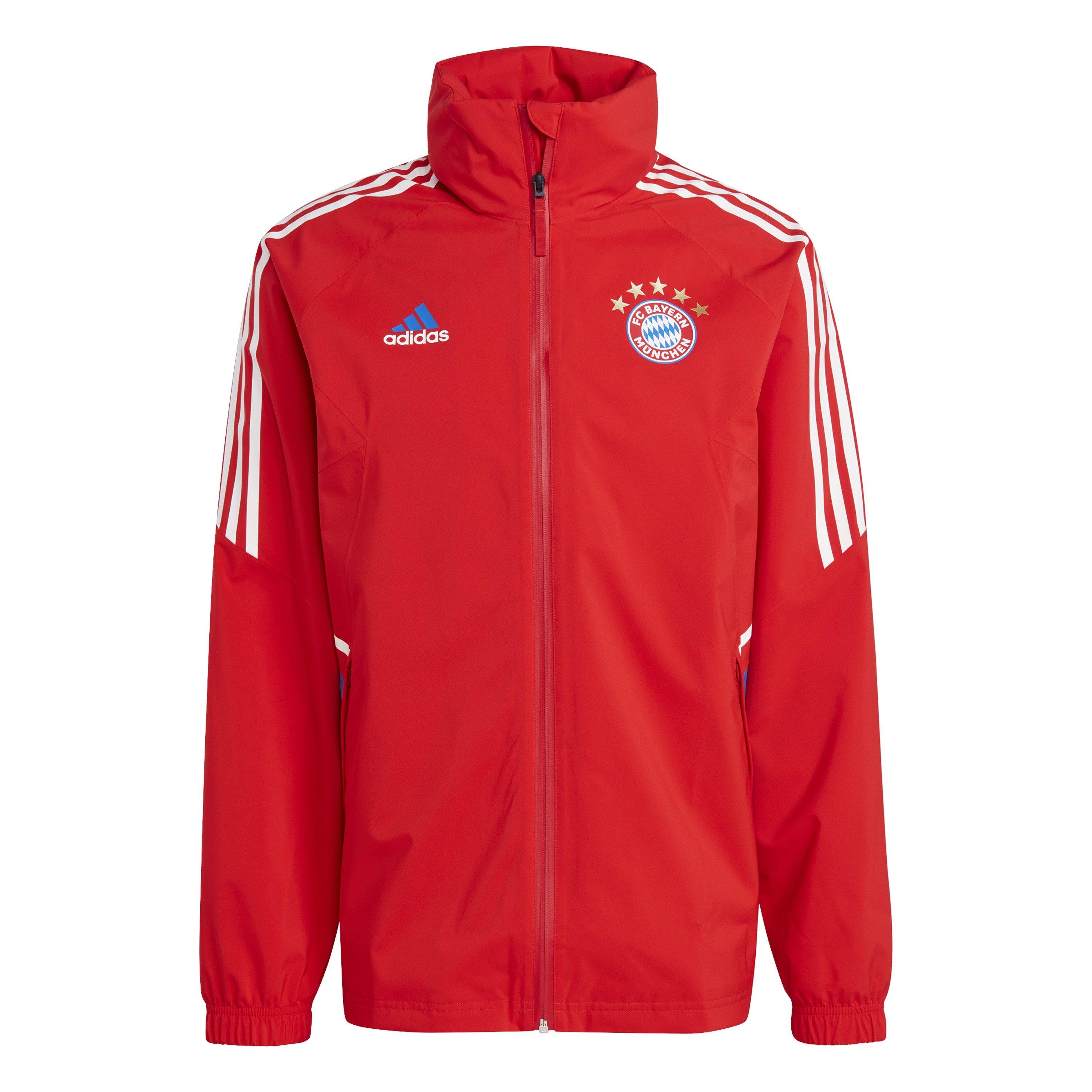Adidas Men's Fcb Licensed Rain Anorak - Red - XS