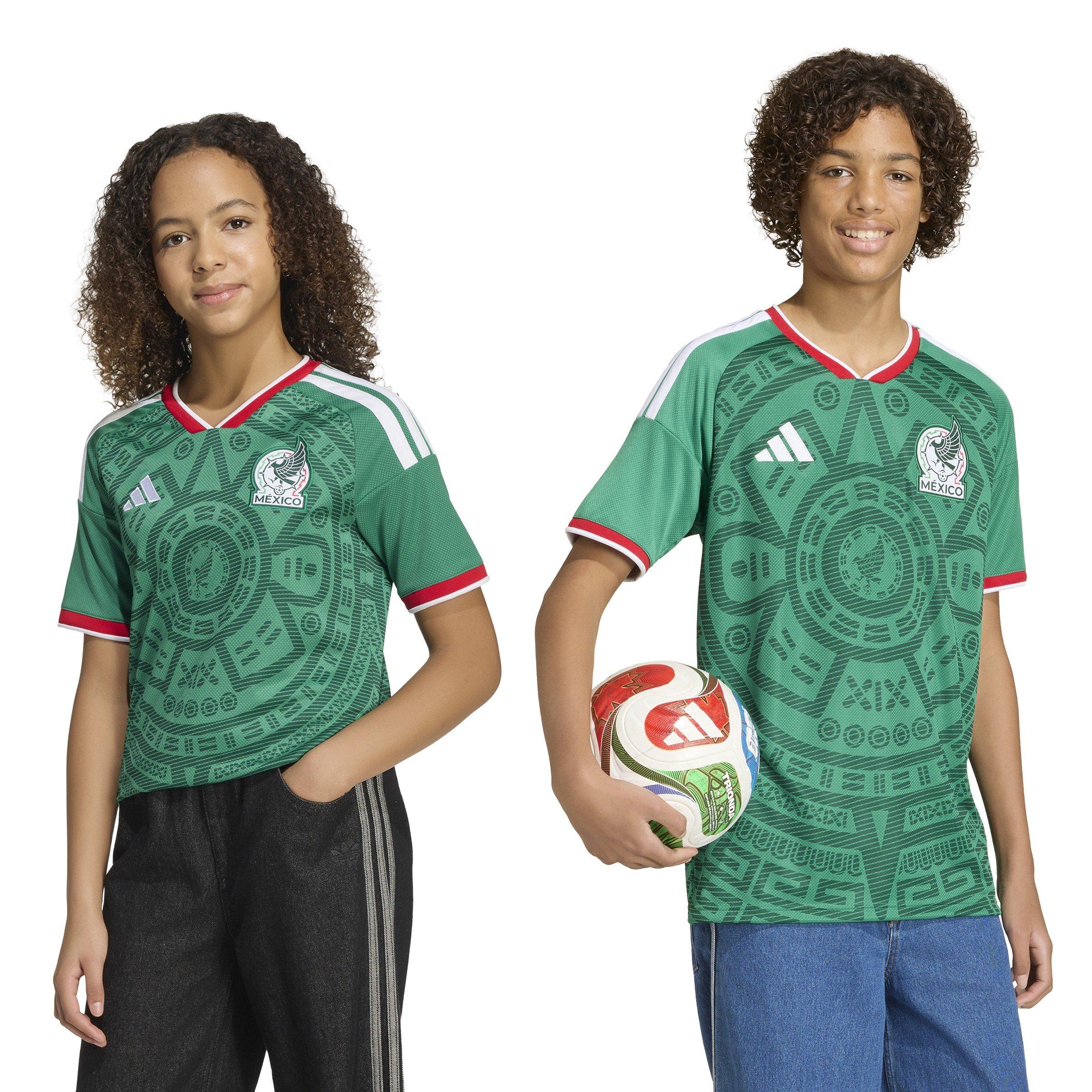Green/White - adidas - Mexico Home Shirt World Cup 2026 Juniors - 3