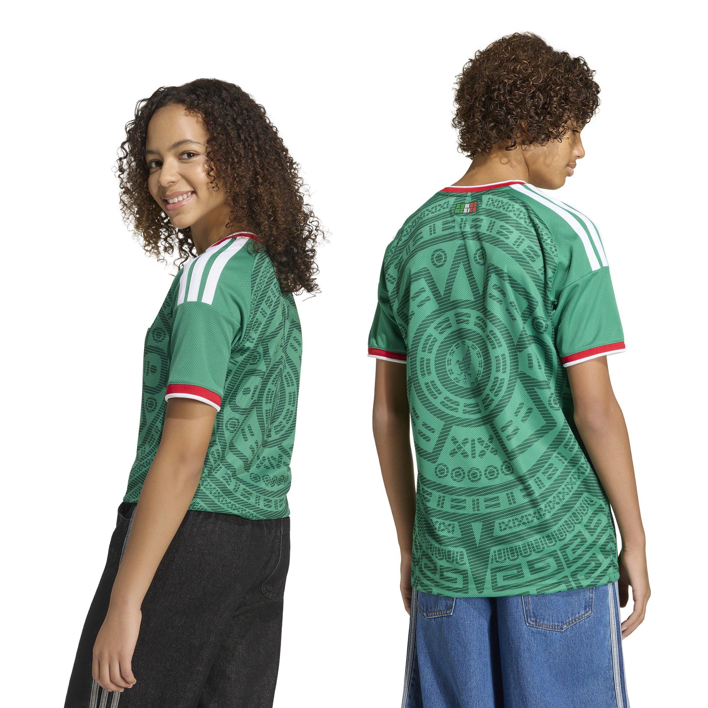 Green/White - adidas - Mexico Home Shirt World Cup 2026 Juniors - 4