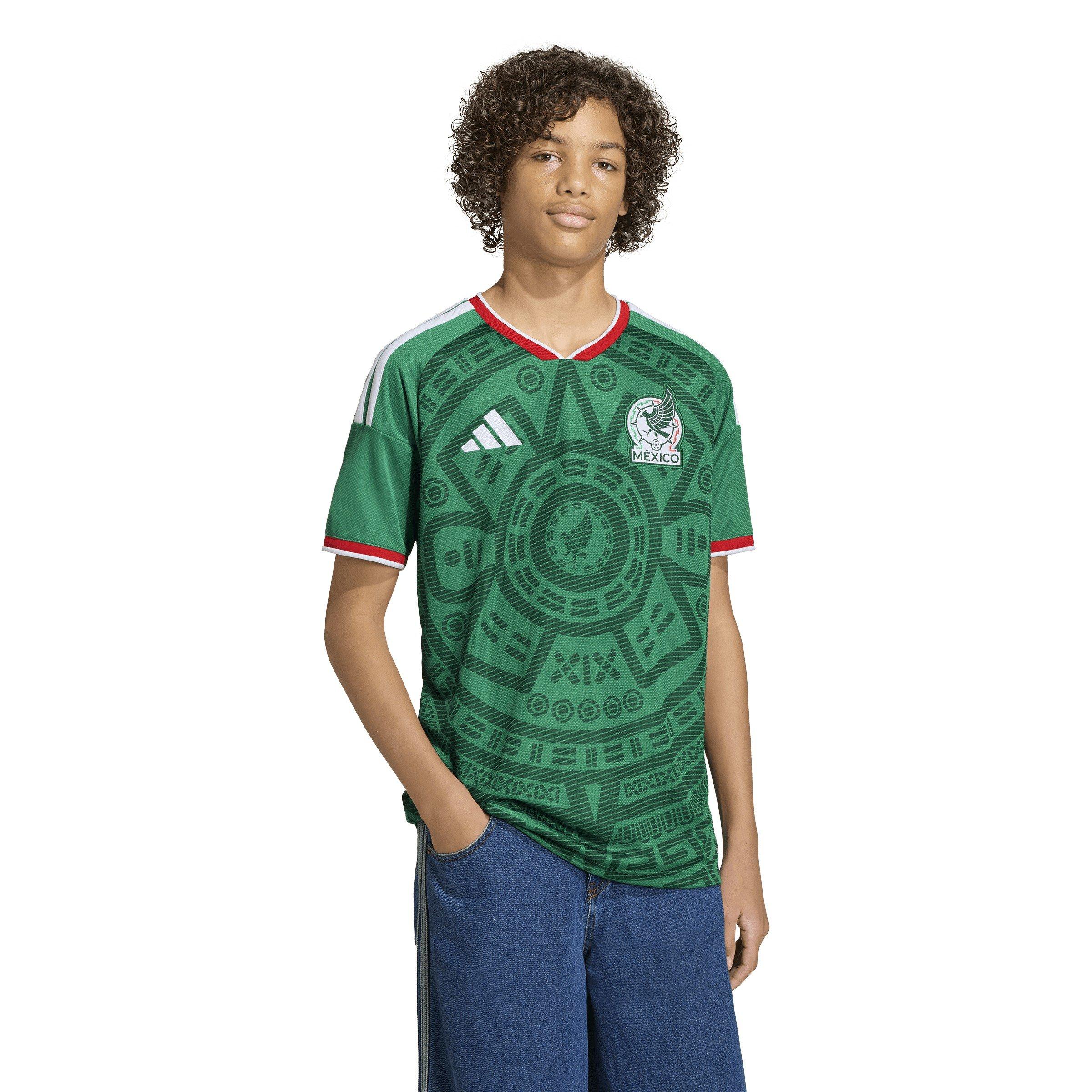 Green/White - adidas - Mexico Home Shirt World Cup 2026 Juniors - 5