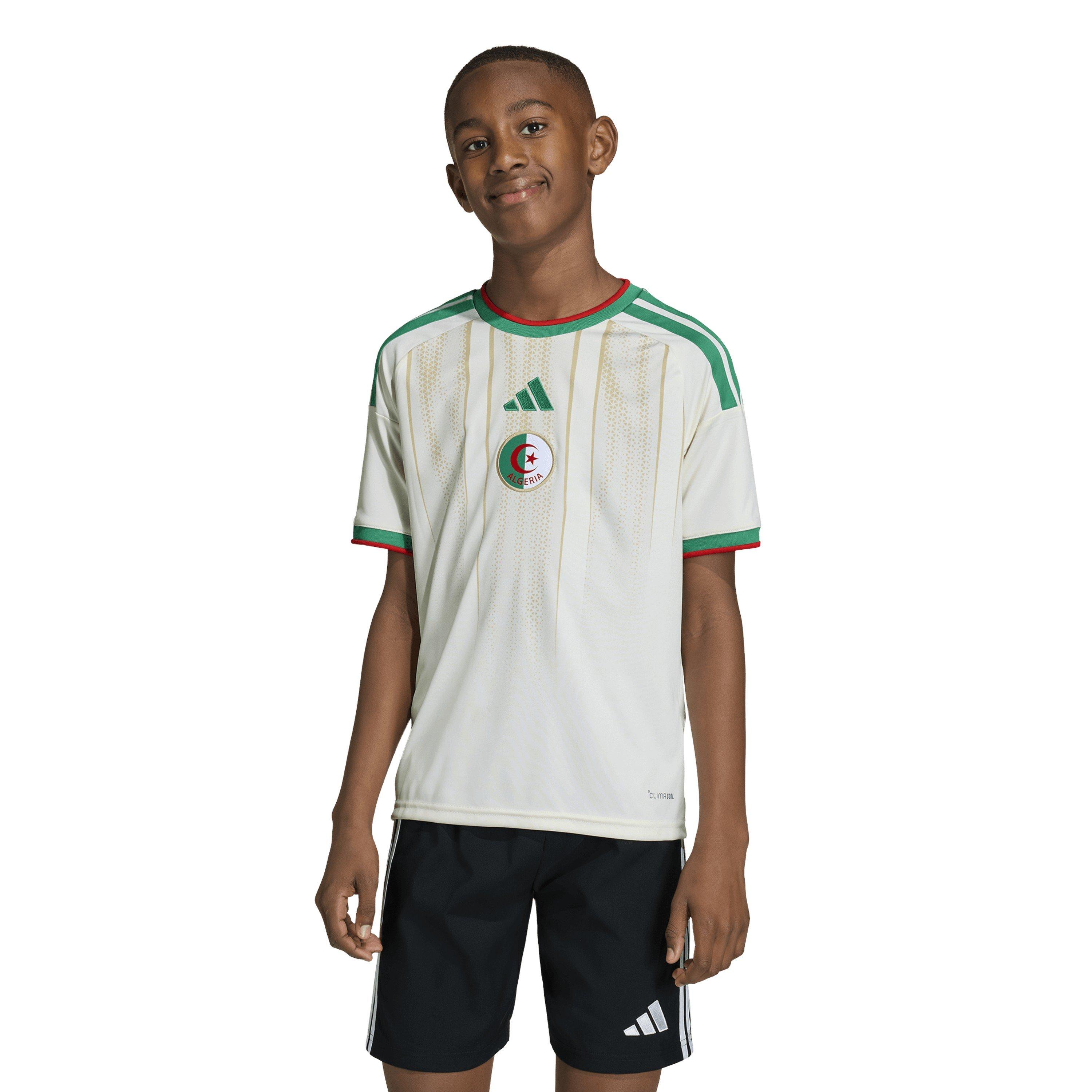 White/Green - adidas - Algeria Home Shirt World Cup 2026 Juniors - 3