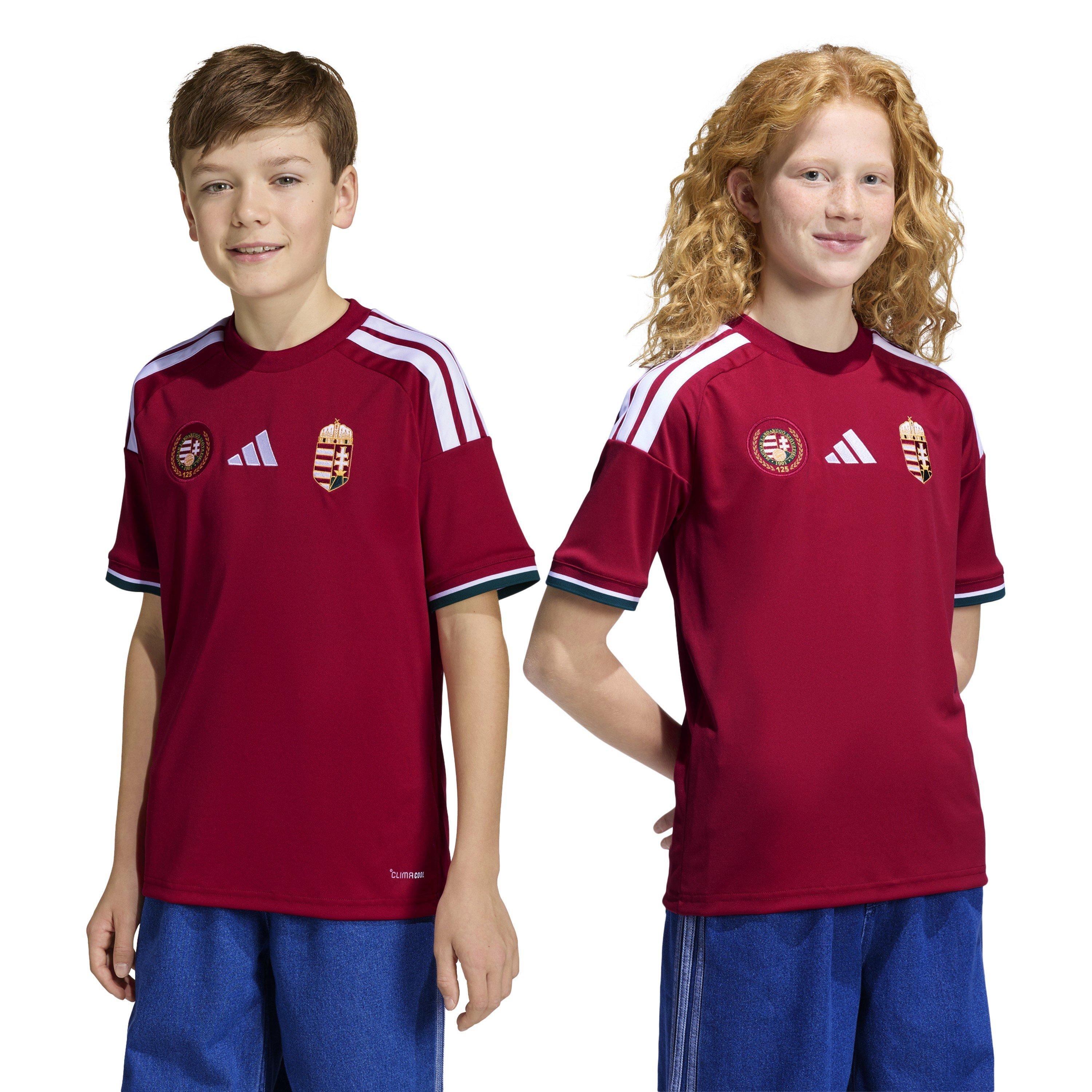 Red/White - adidas - Hungary Home Shirt World Cup 2026 Juniors - 3