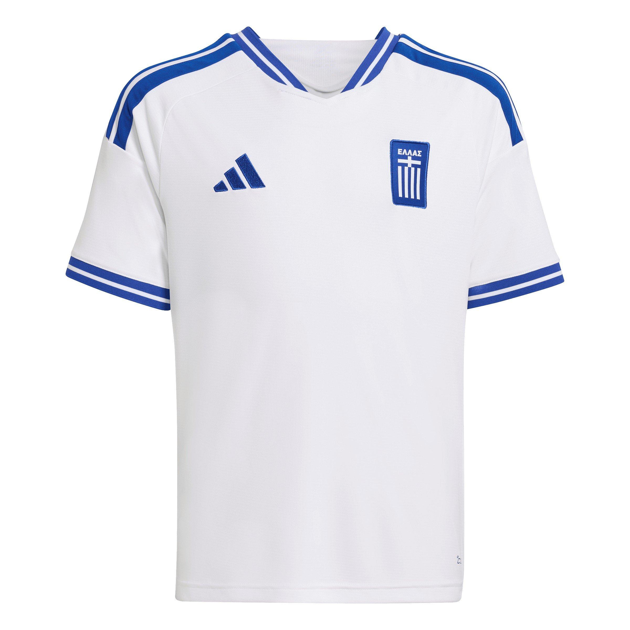 White/Blue - adidas - Kids Greece Home Shirt 2026 - 1