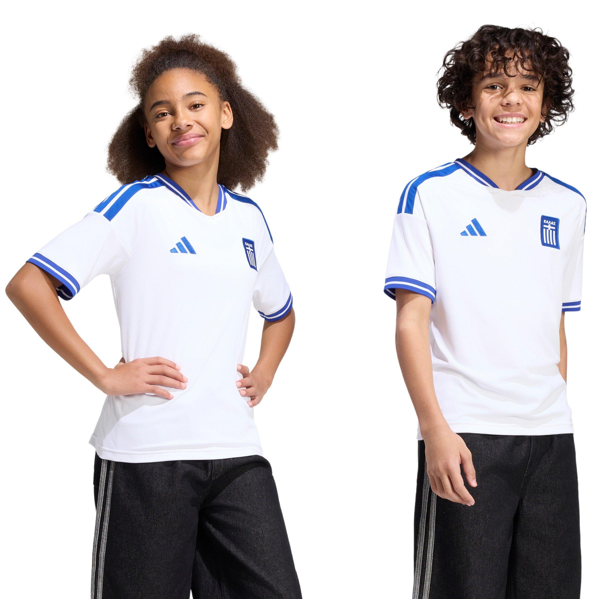 Wit/Blauw - adidas - adidas Greece Home Shirt 2026 Juniors - 3
