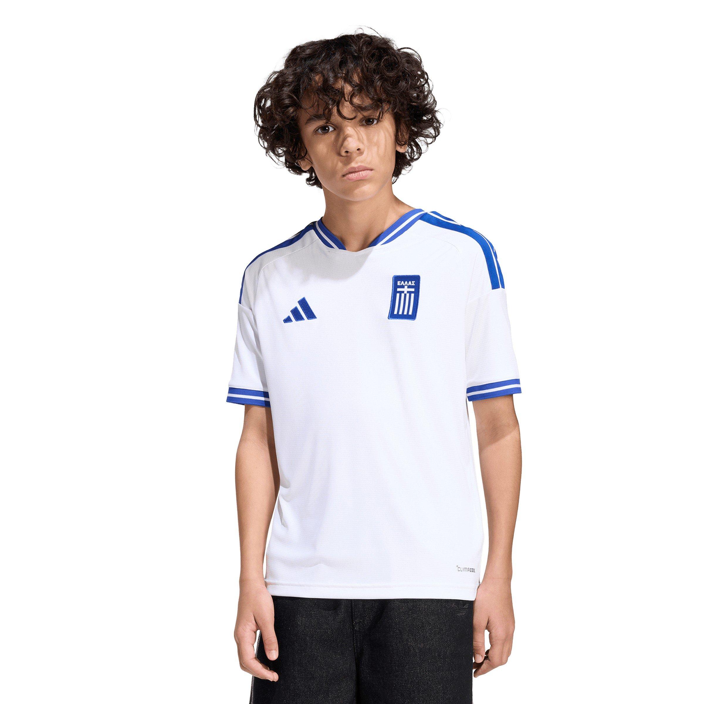 Wit/Blauw - adidas - adidas Greece Home Shirt 2026 Juniors - 5