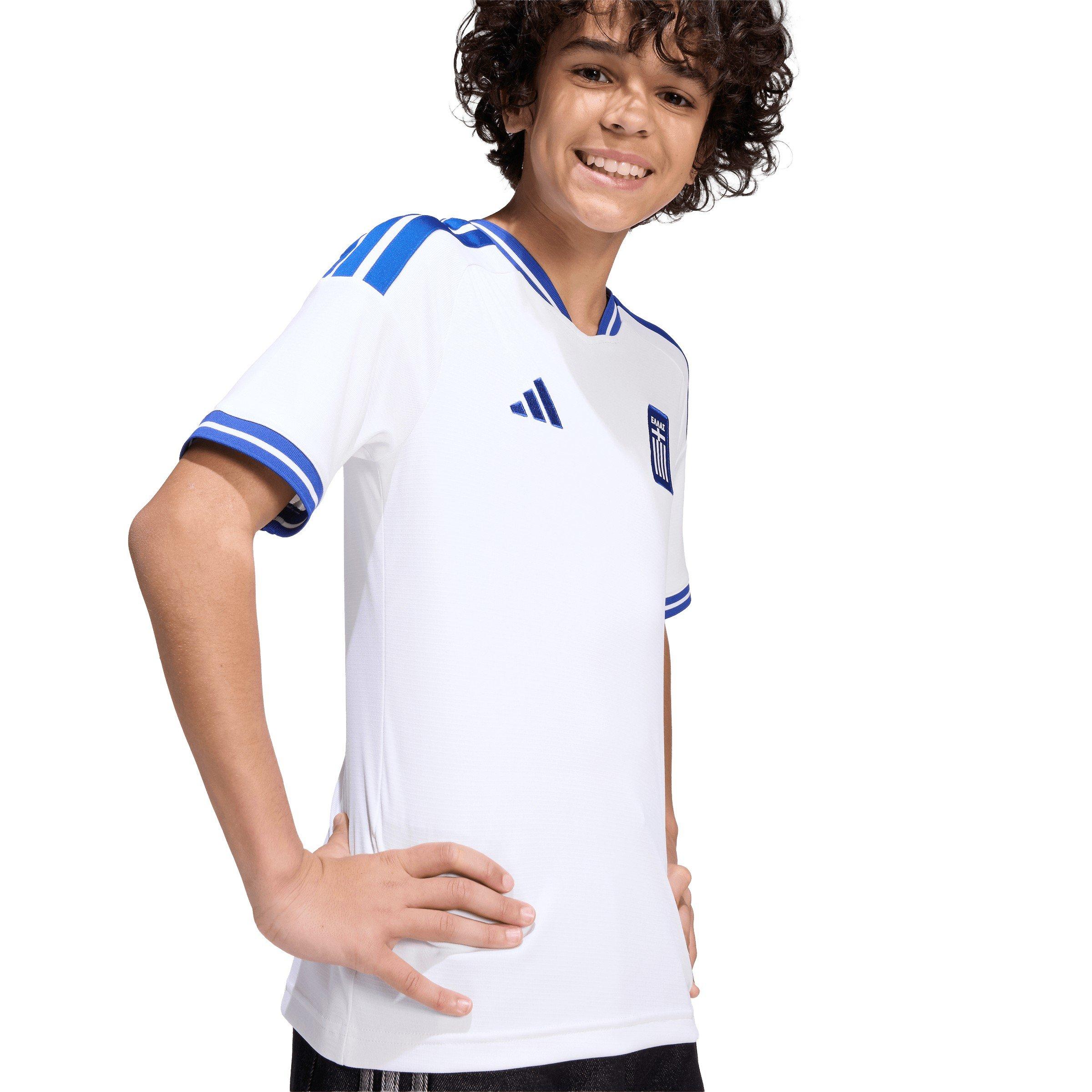 Wit/Blauw - adidas - adidas Greece Home Shirt 2026 Juniors - 8