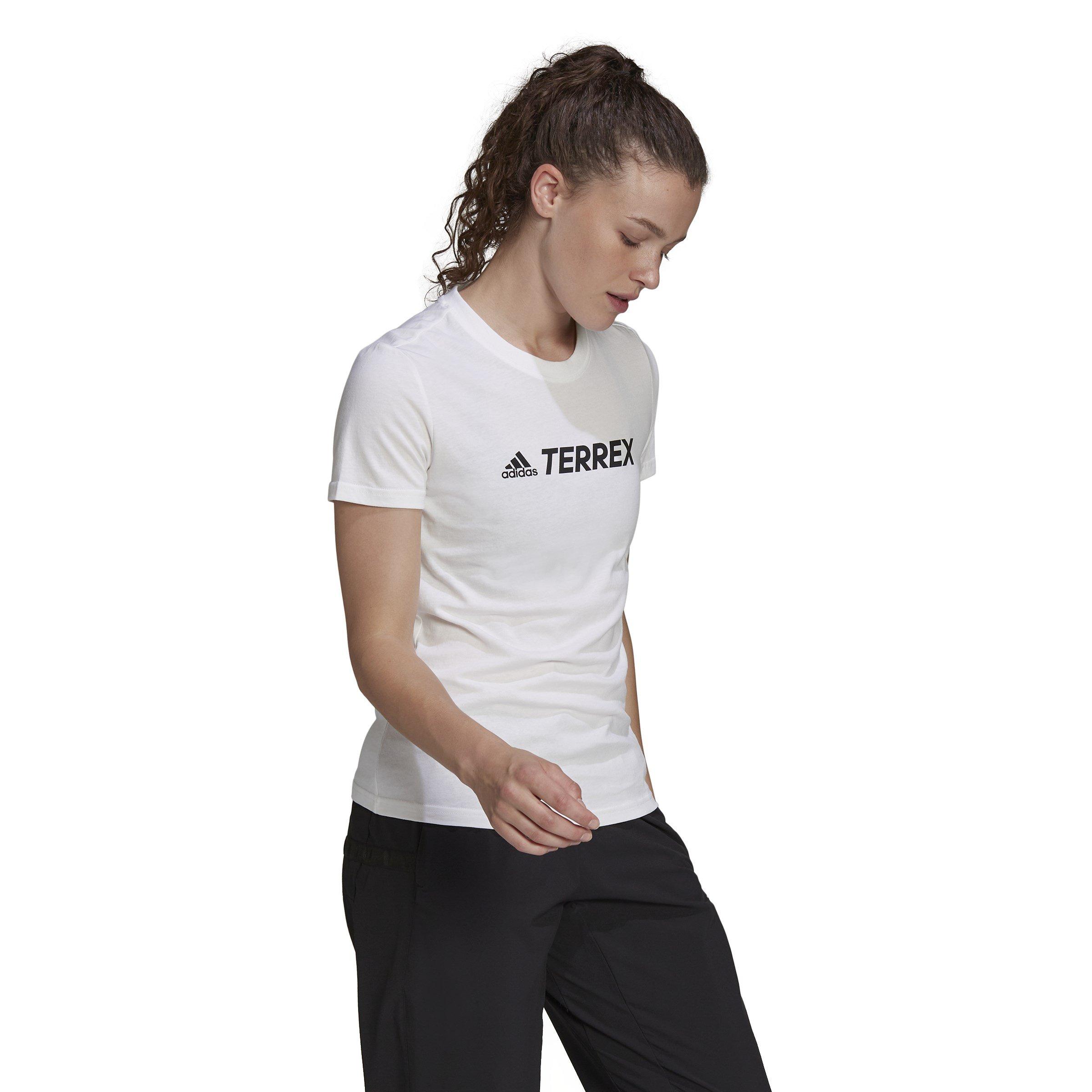Wit / Zwart - adidas - Terrex Classic Logo T-Shirt Womens - 4