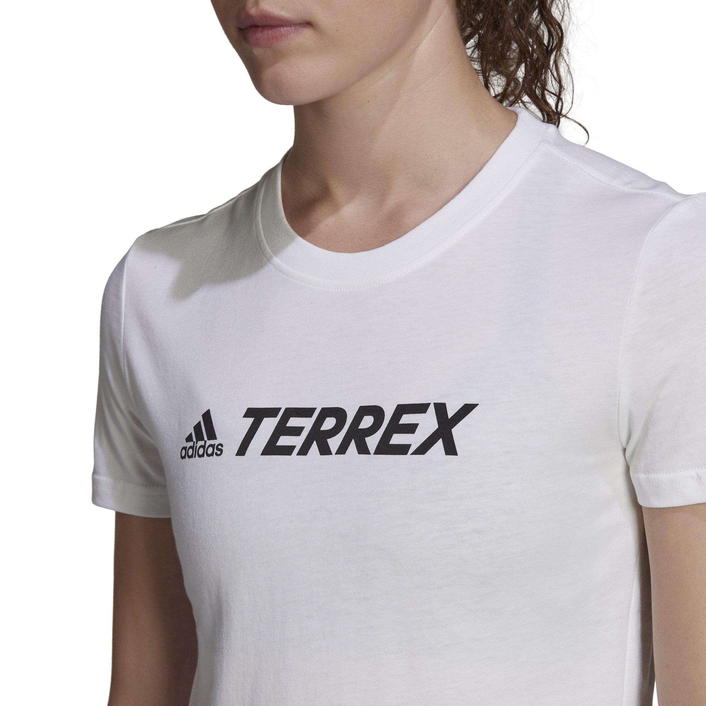 Wit / Zwart - adidas - Terrex Classic Logo T-Shirt Womens - 5