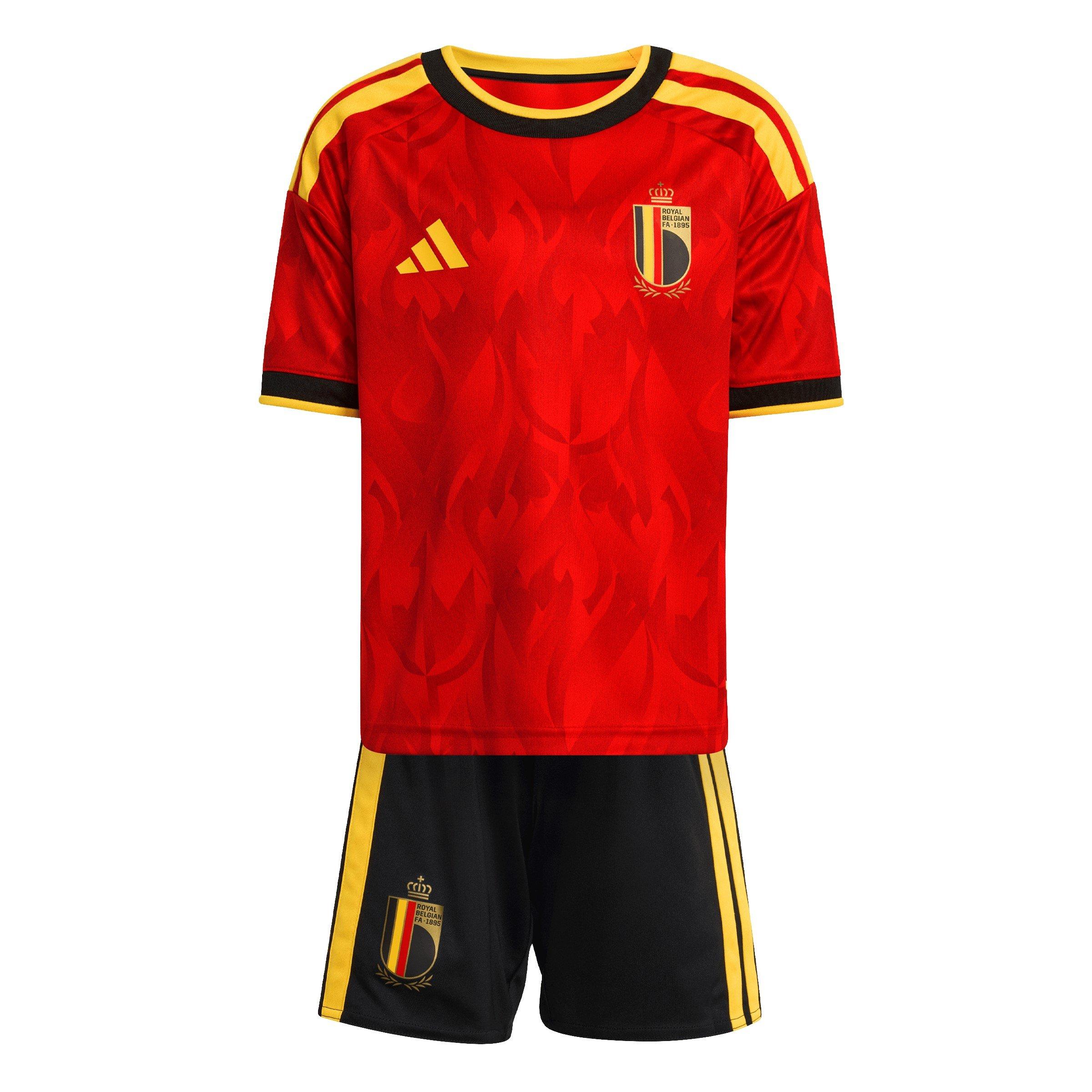 Adidas  Infant Belgium Home Minikit World Cup 2026 Infants - Red/Gold - 3-4 Years