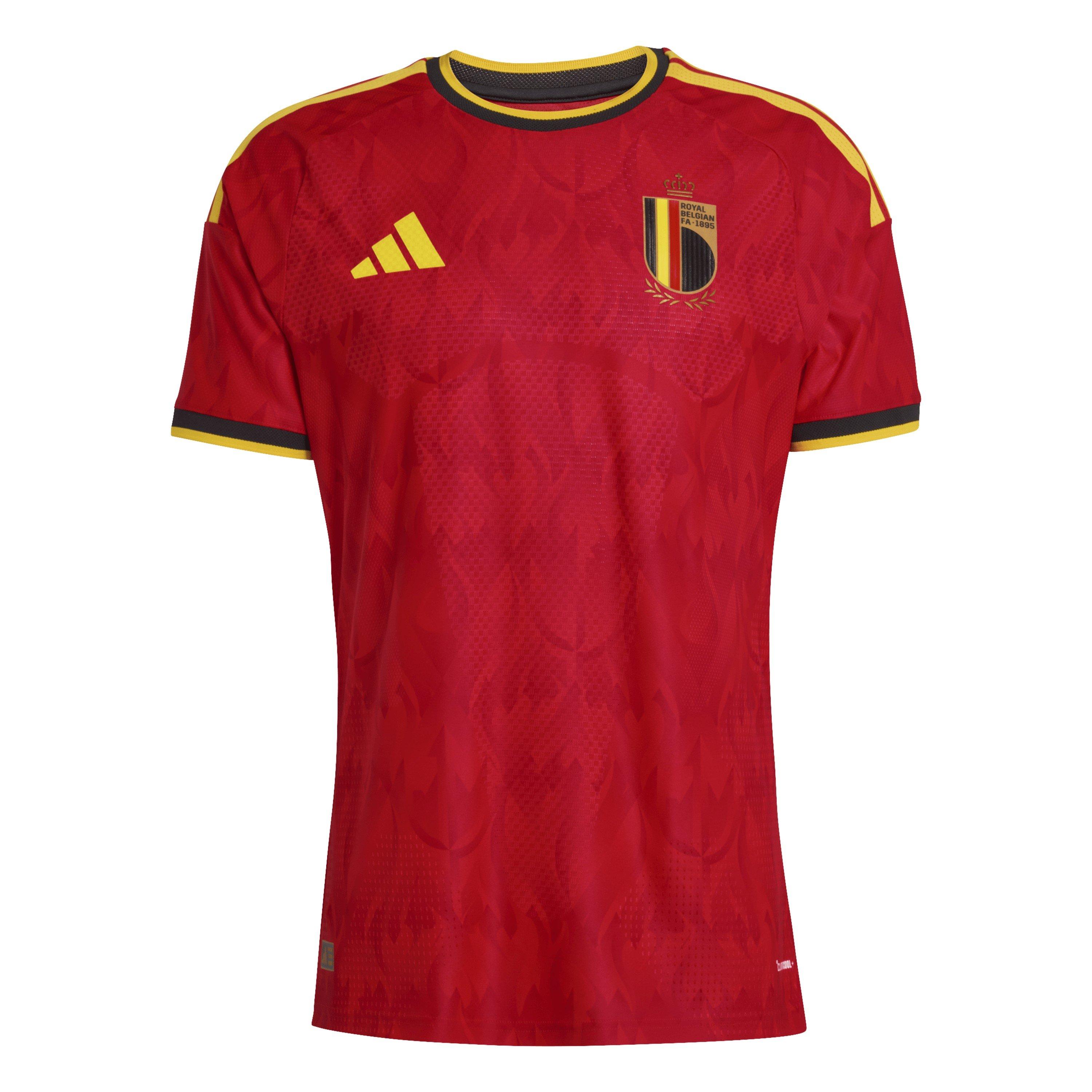 Adidas Men's Belgium Authentic Home Shirt World Cup 2026 - Red/Gold - M