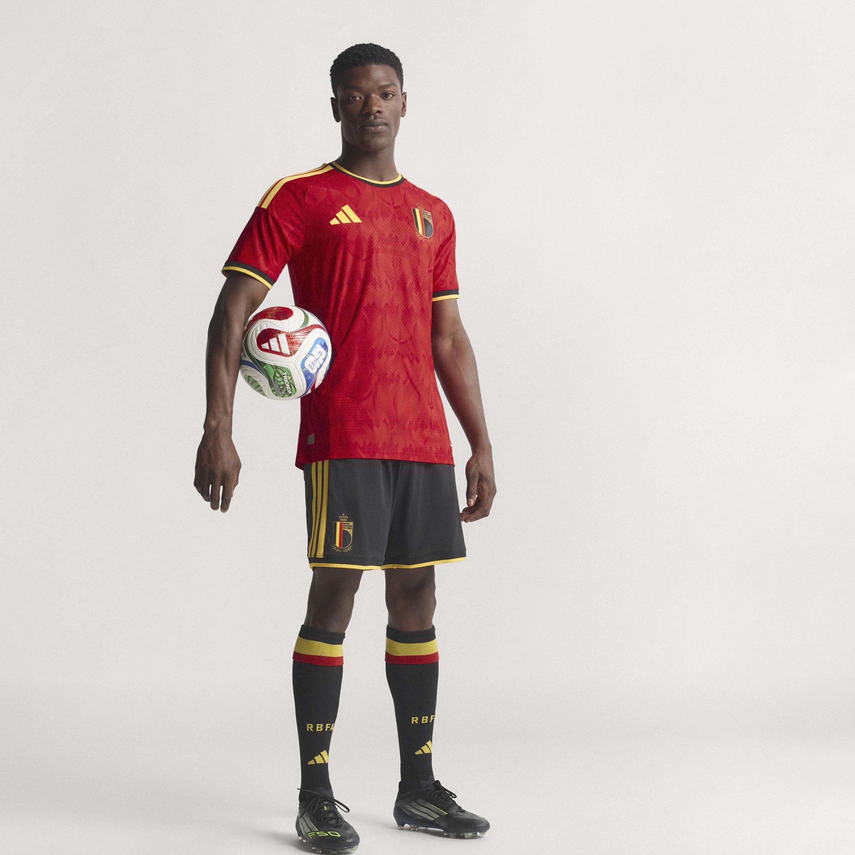 Red/Gold - adidas - Belgium Authentic Home Shirt World Cup 2026 Mens - 16