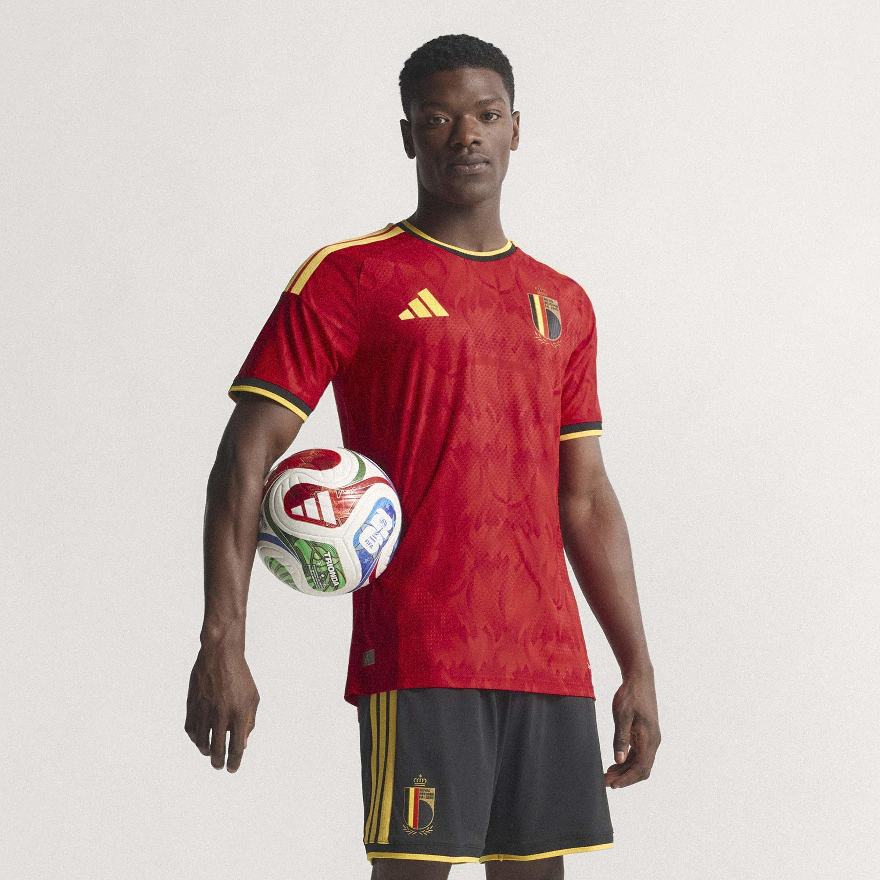 Red/Gold - adidas - Belgium Authentic Home Shirt World Cup 2026 Mens - 8