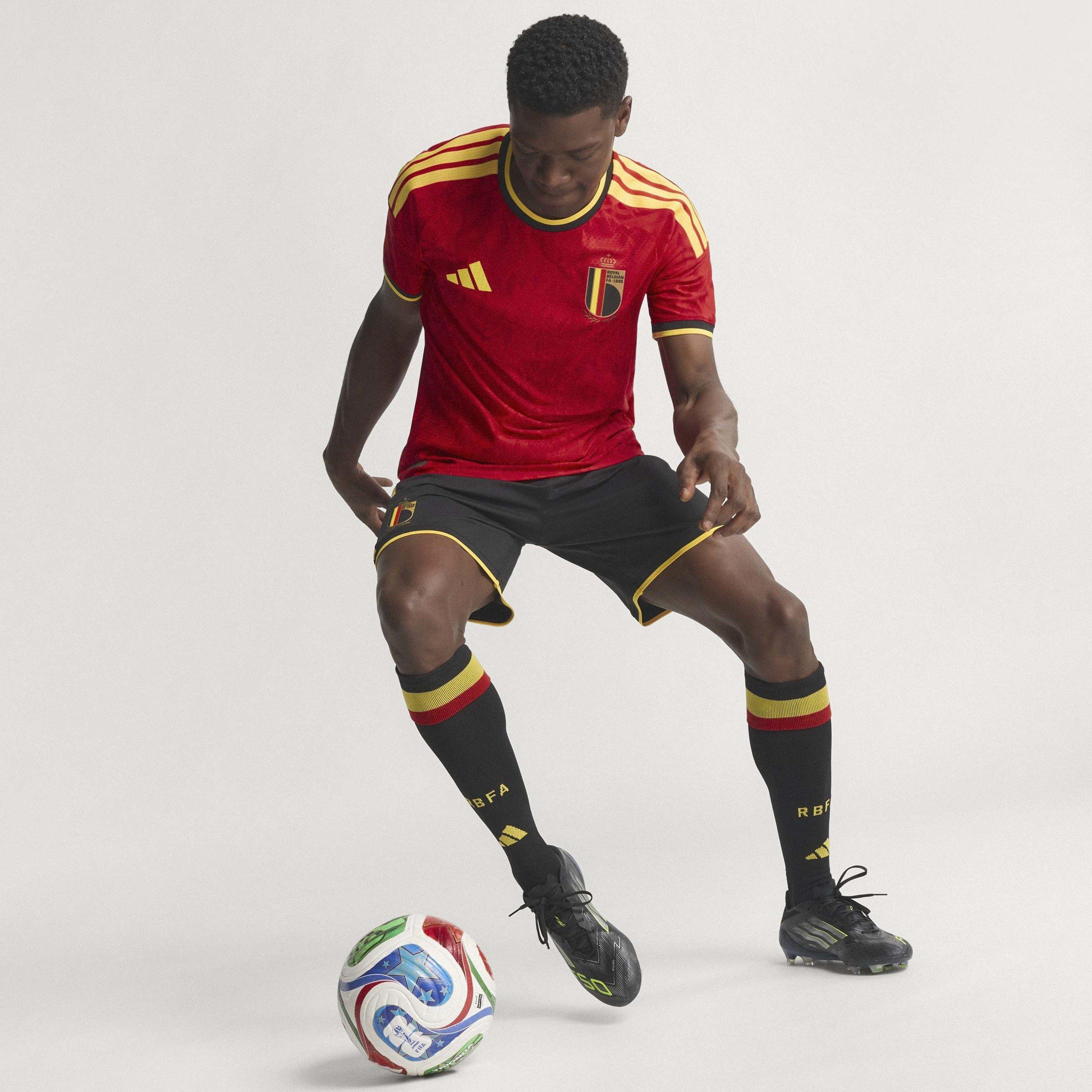 Red/Gold - adidas - Belgium Authentic Home Shirt World Cup 2026 Mens - 10