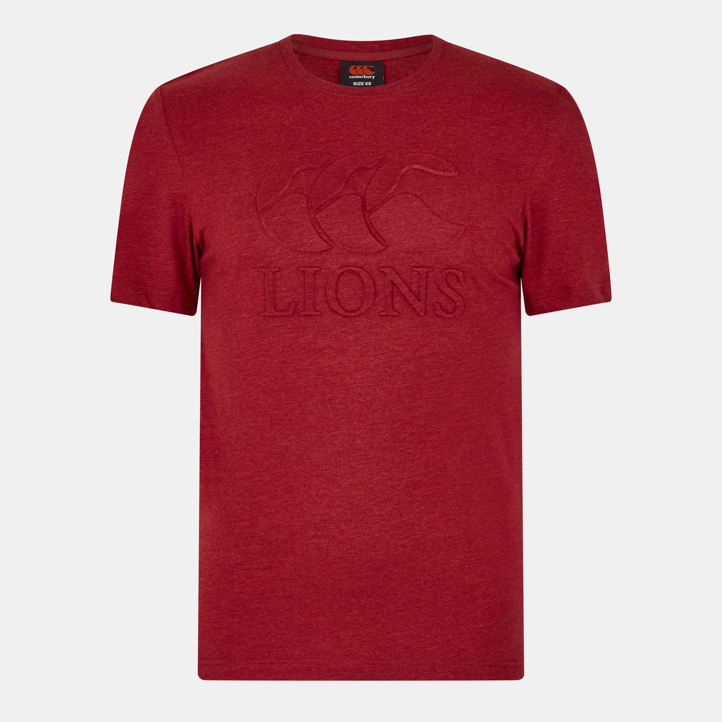 Canterbury Men's British & Irish Lions Monut T-Shirt 2025 Adults - Red Dahlia - S