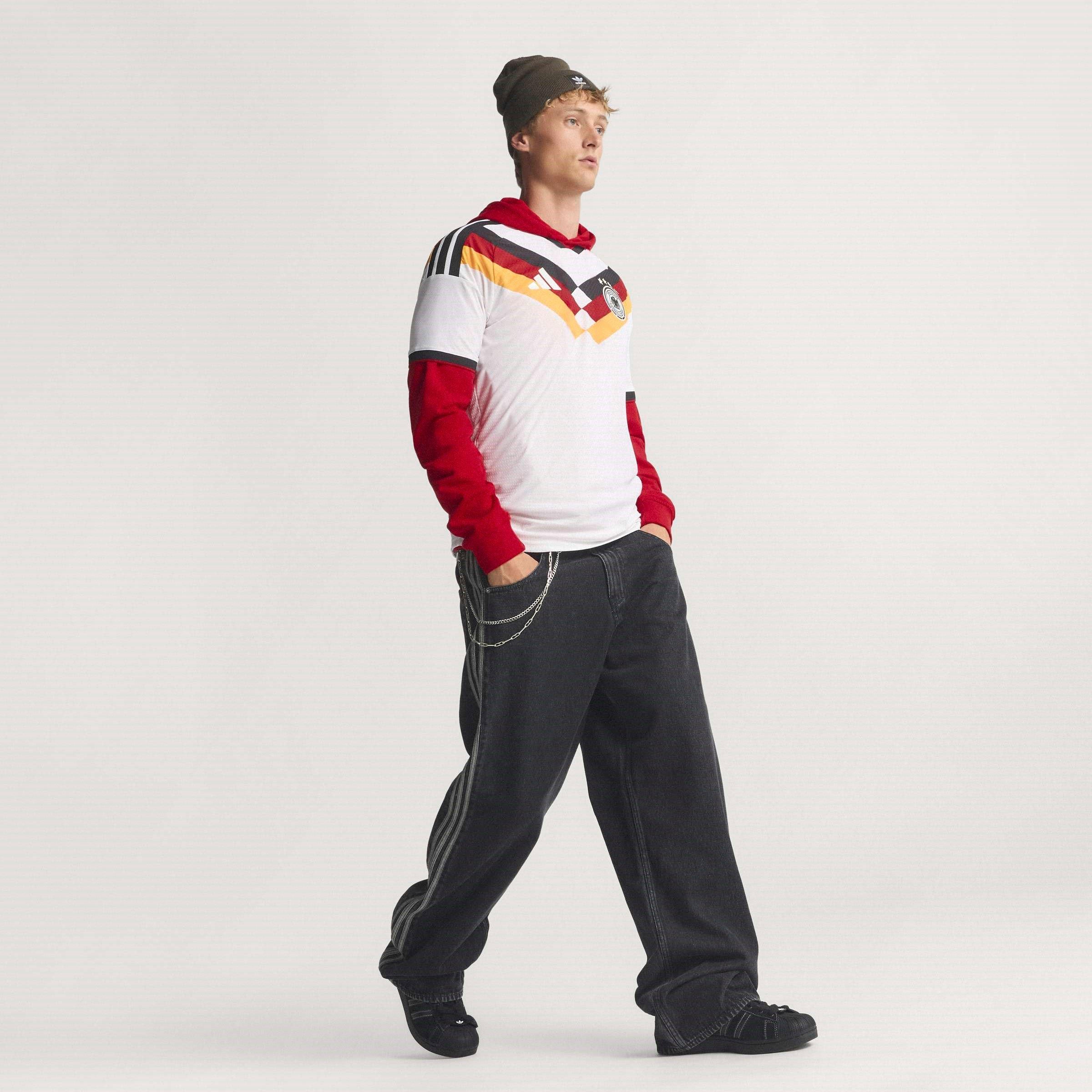 Hvid/Sort - adidas - Germany Authentic Home Shirt World Cup 2026 Mens - 12