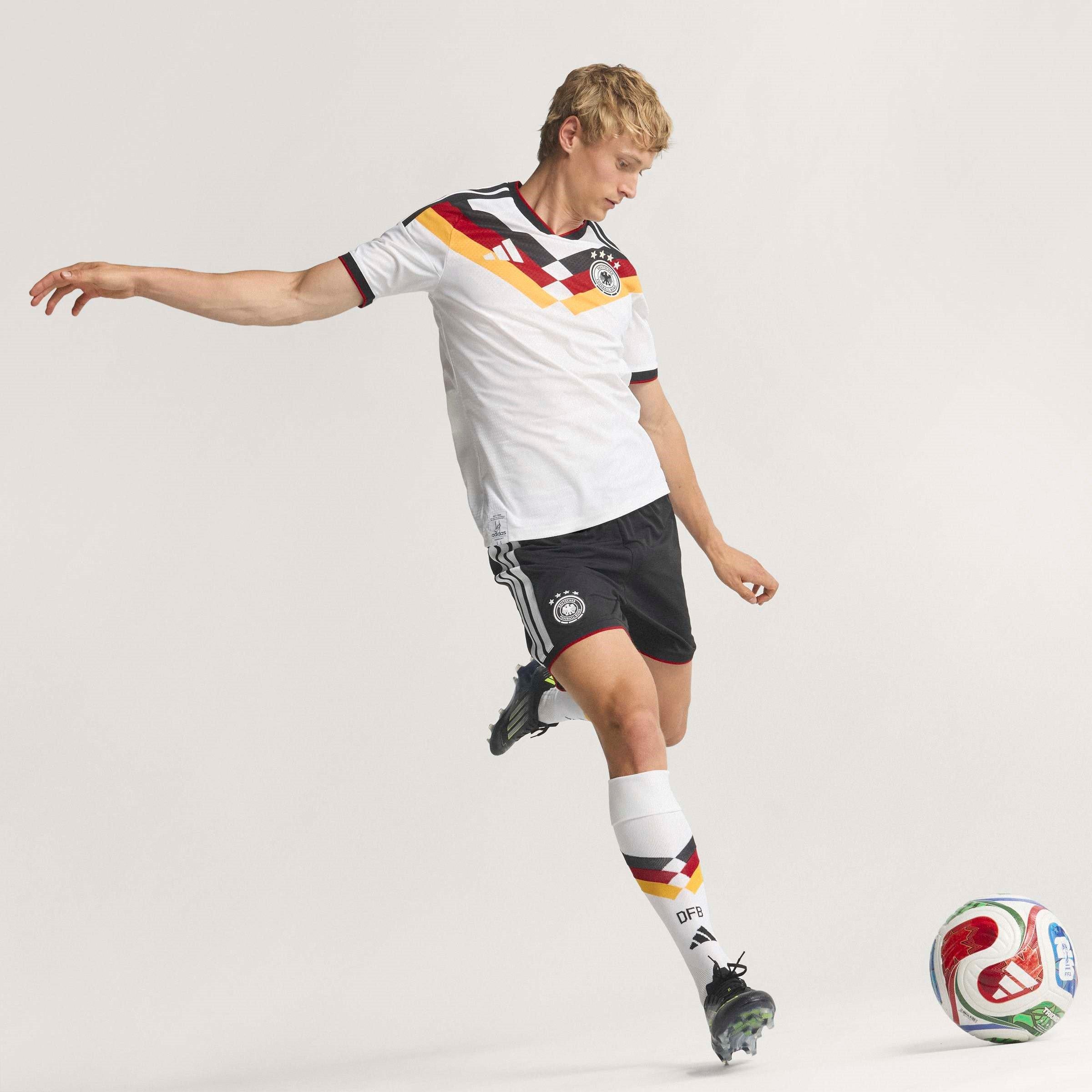 Hvid/Sort - adidas - Germany Authentic Home Shirt World Cup 2026 Mens - 16