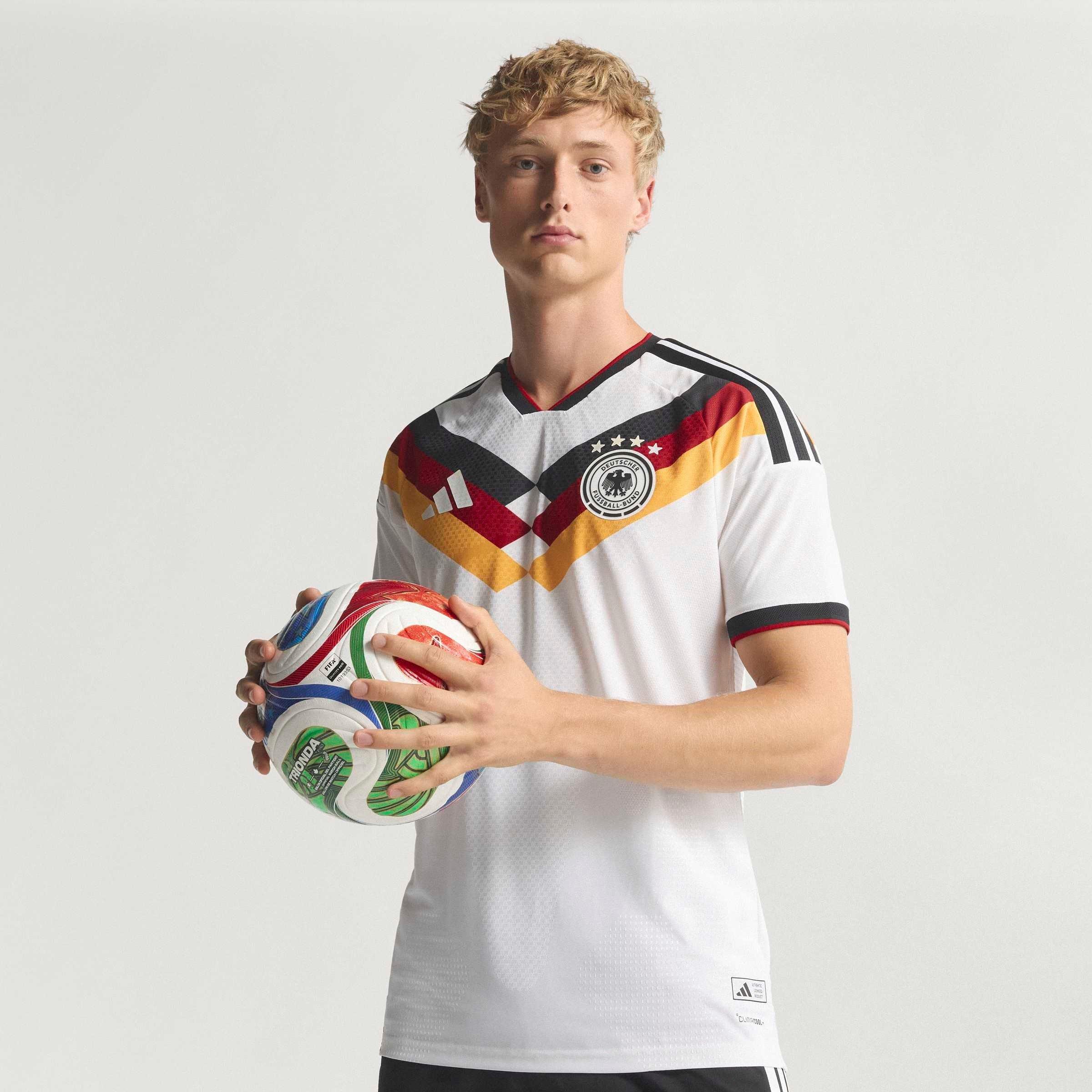 Hvid/Sort - adidas - Germany Authentic Home Shirt World Cup 2026 Mens - 9