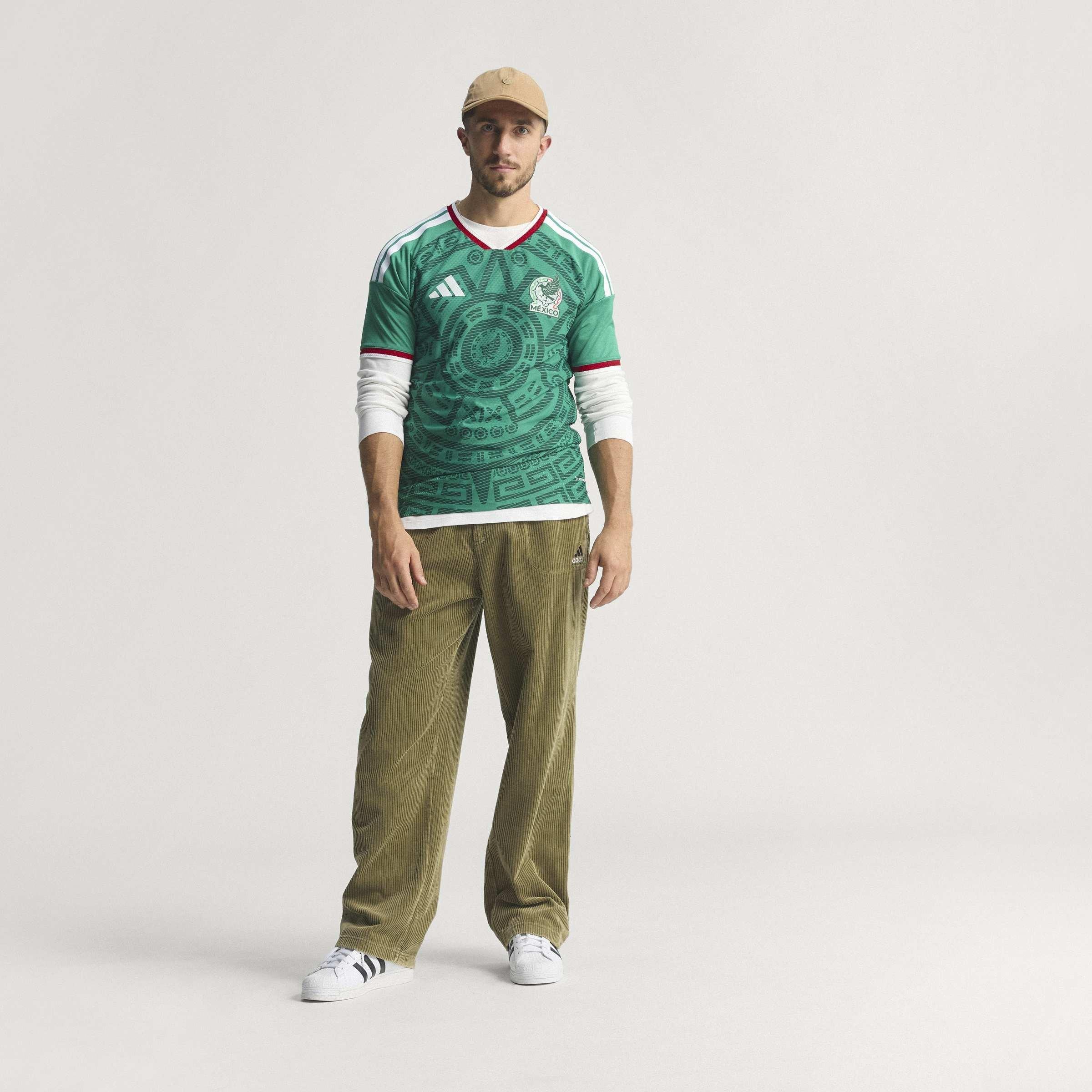 Green/White - adidas - Mexico Authentic Home Shirt World Cup 2026 Mens - 14