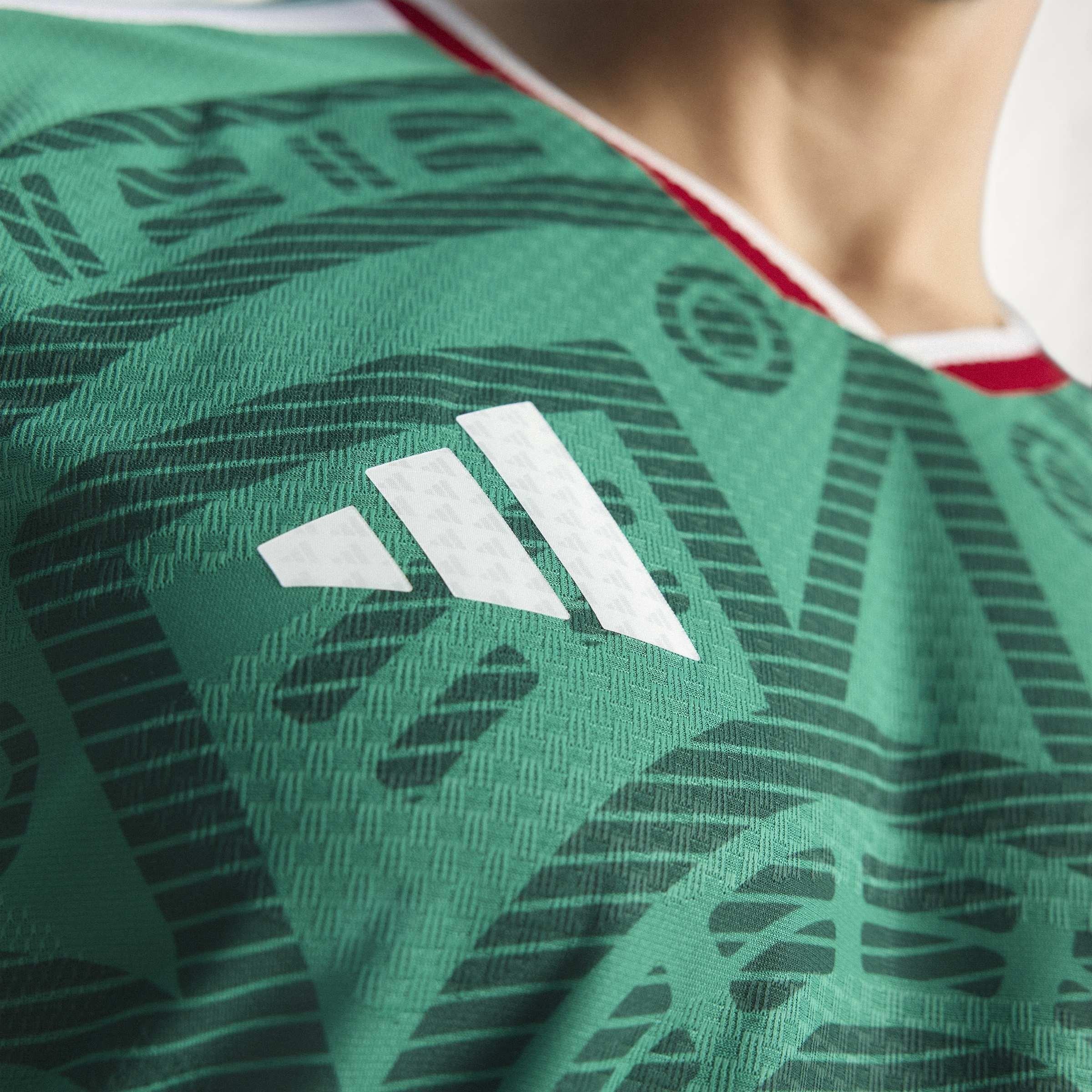 Green/White - adidas - Mexico Authentic Home Shirt World Cup 2026 Mens - 16