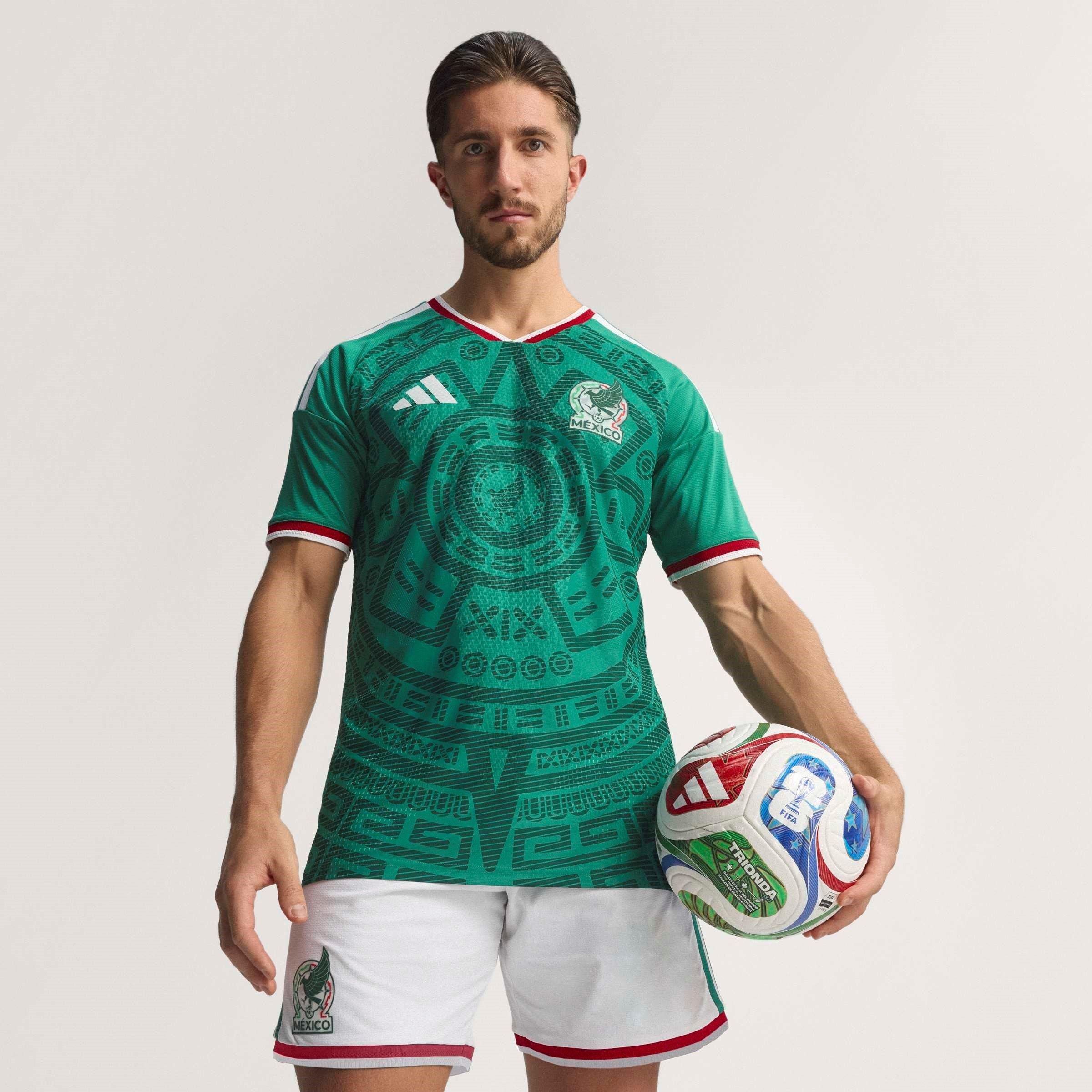 Green/White - adidas - Mexico Authentic Home Shirt World Cup 2026 Mens - 3