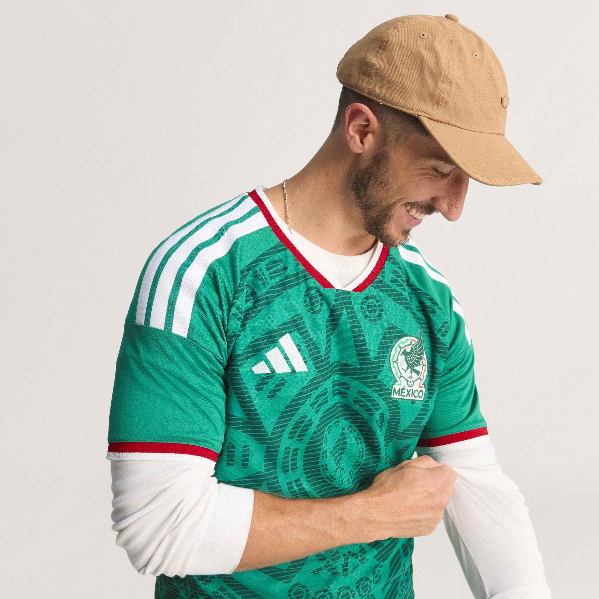 Green/White - adidas - Mexico Authentic Home Shirt World Cup 2026 Mens - 9