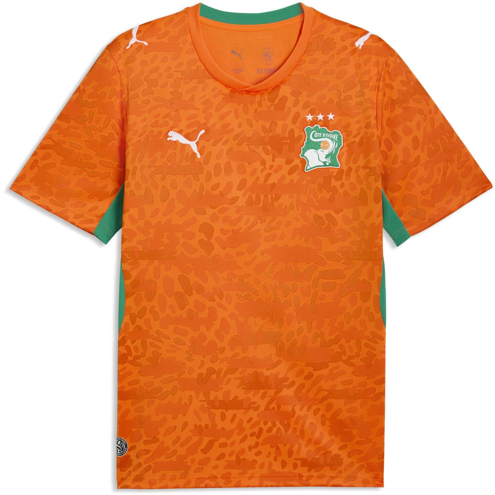 Puma Men's Ivory Coast Home Shirt World Cup 2026™ - Orange/Green - M