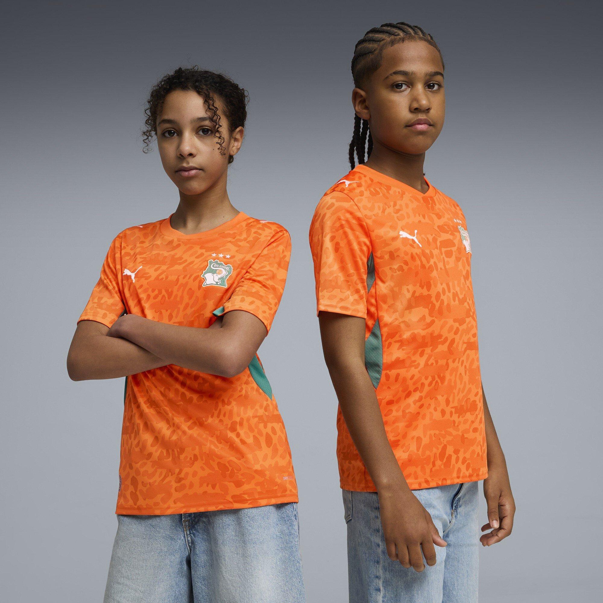 Oranje/Groen - Puma - Kids' Ivory Coast 2026 Football Shirt - 3
