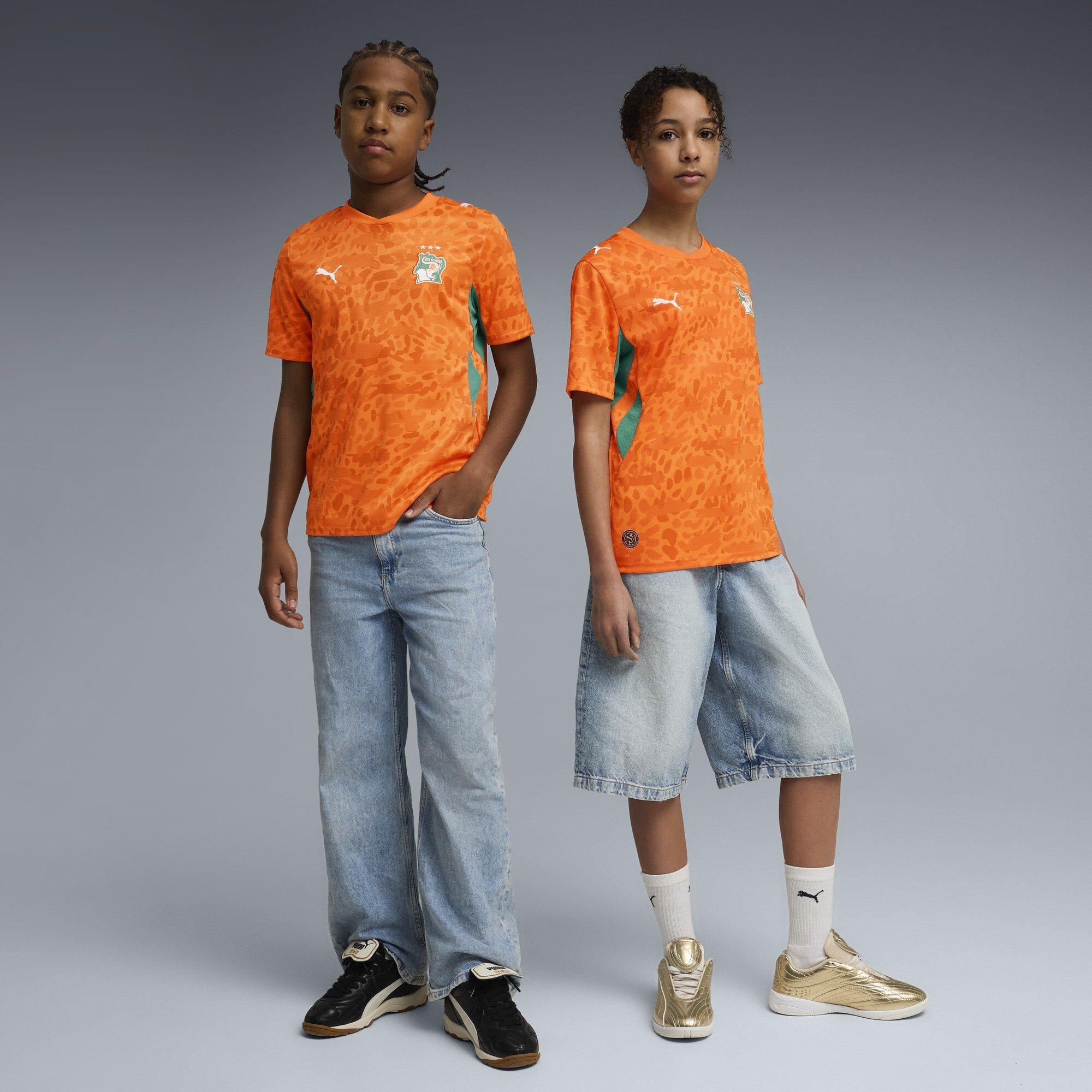 Oranje/Groen - Puma - Kids' Ivory Coast 2026 Football Shirt - 6