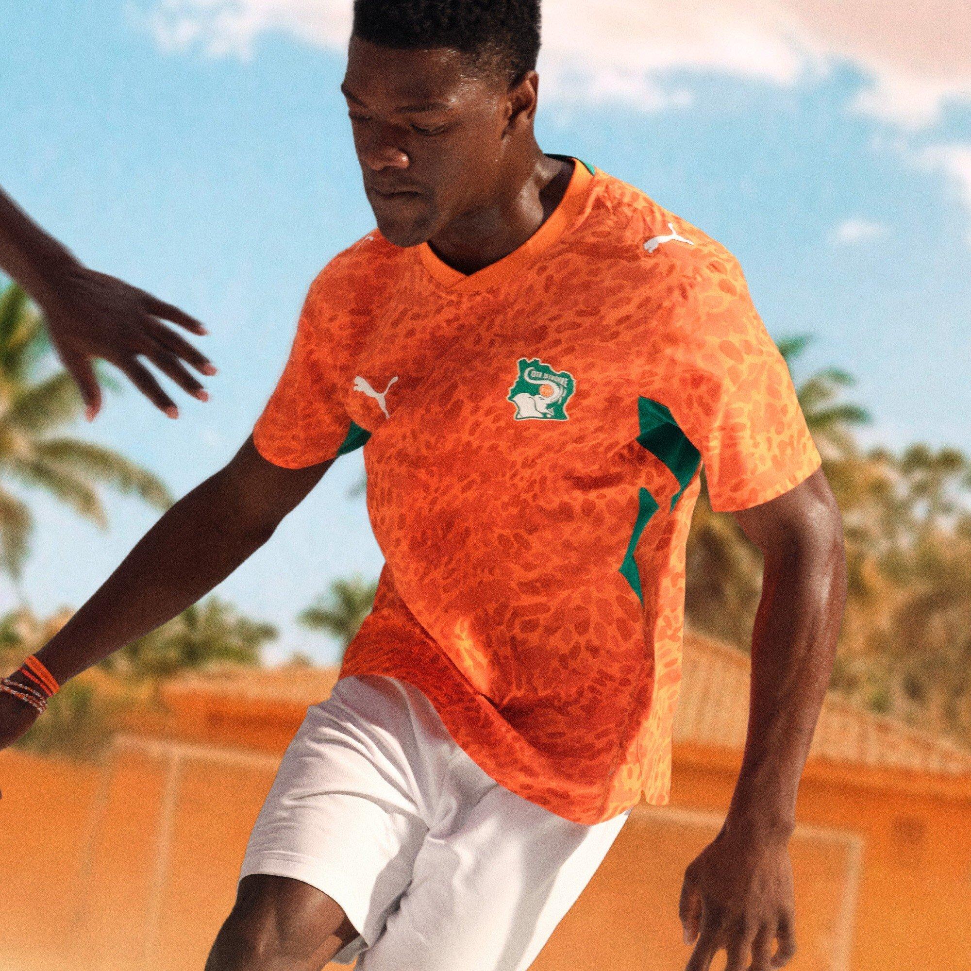 Oranje/Groen - Puma - Kids' Ivory Coast 2026 Football Shirt - 7