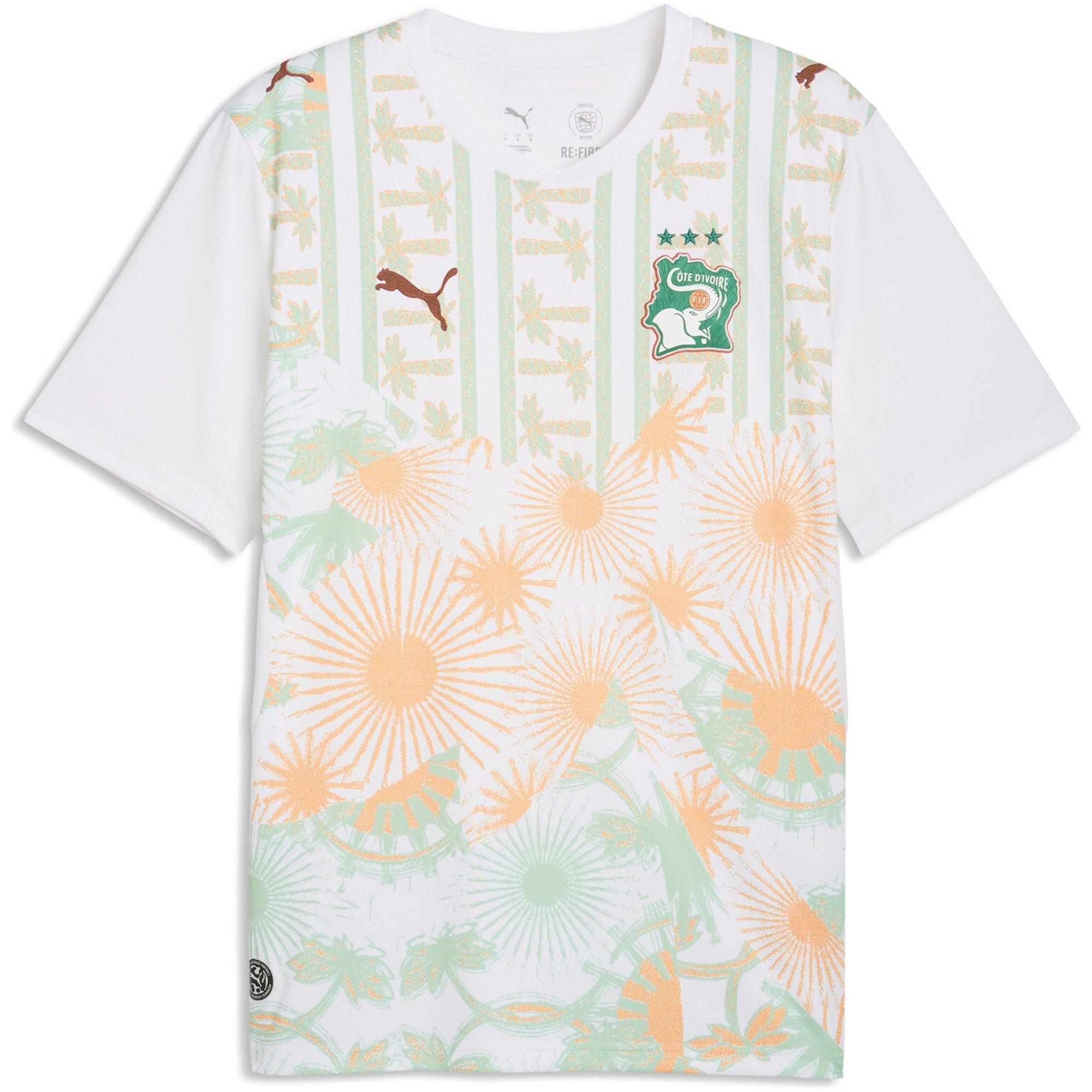 Puma Men's Ivory Coast Away Shirt World Cup 2026™ - White/Brown - L