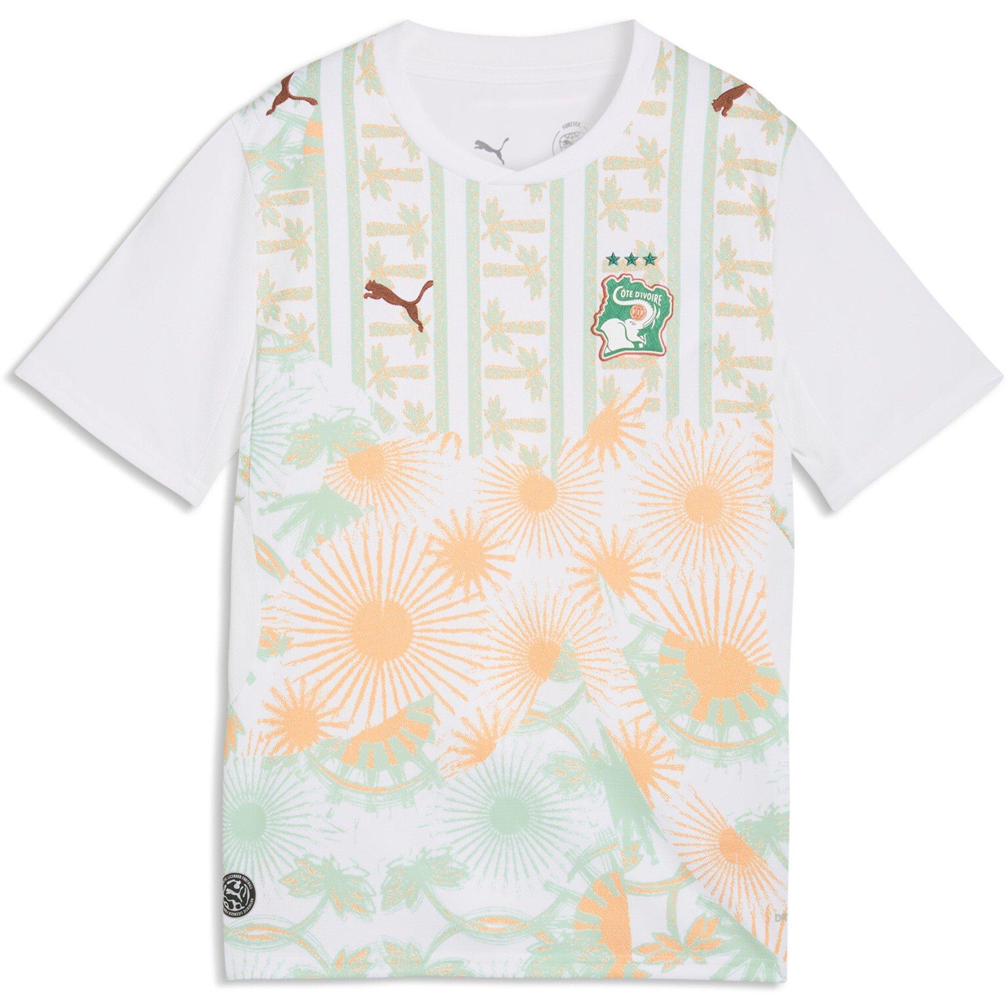 White/Brown - Puma - Kids Ivory Coast Away Shirt World Cup 2026 - 1