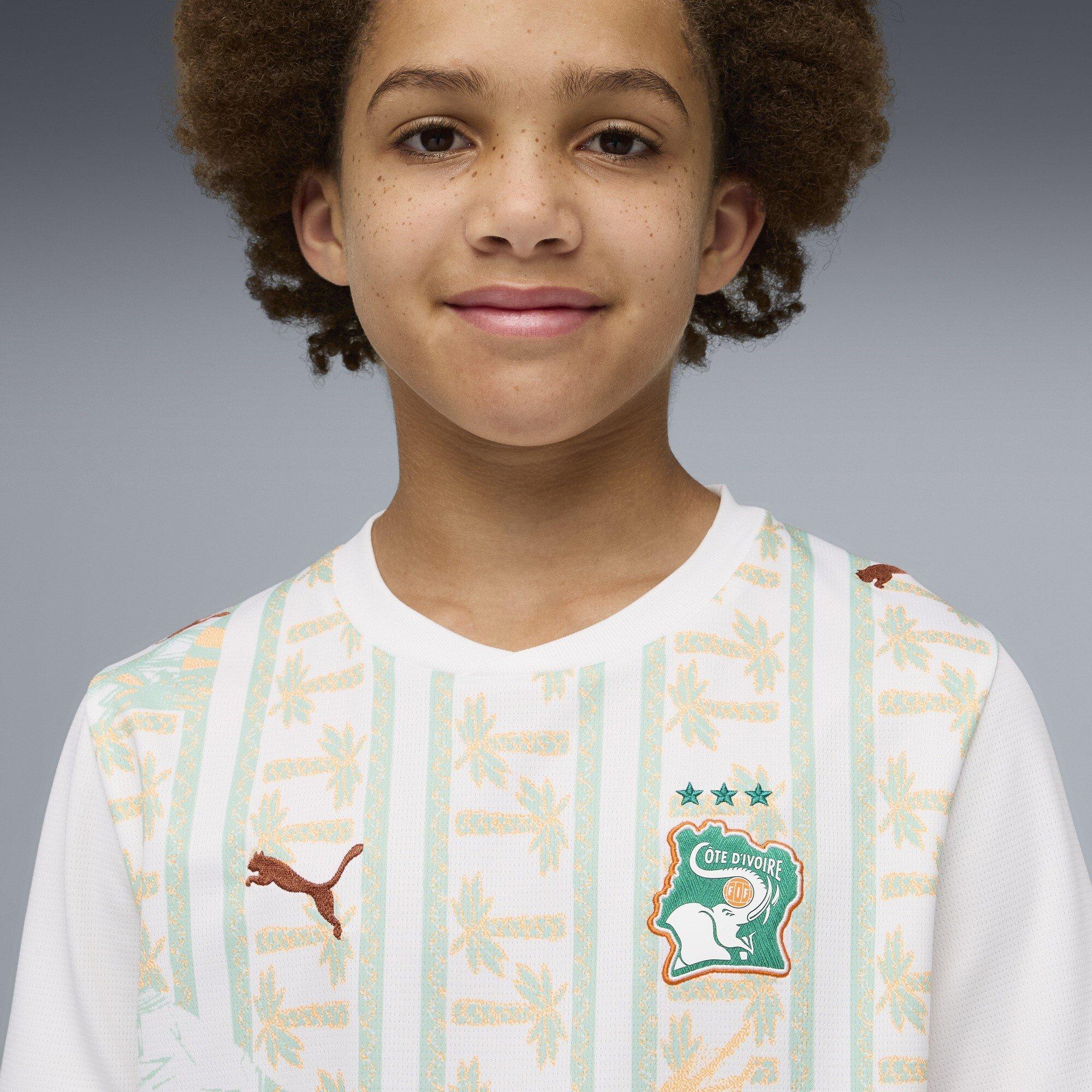 Wit/Bruin - Puma - Kids' Ivory Coast 2026 Football Shirt - 5