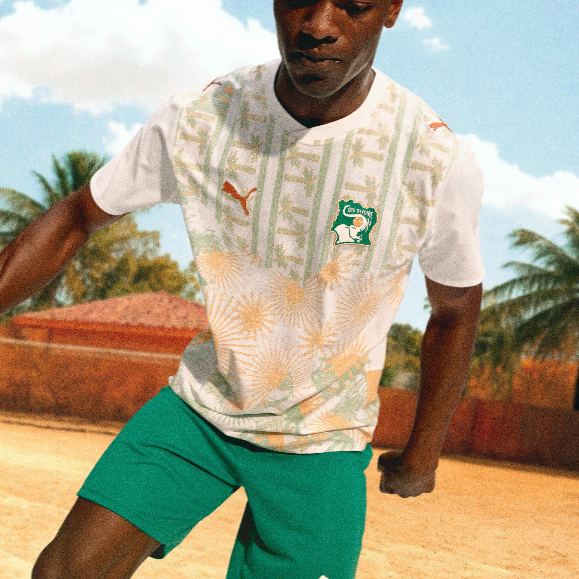 Wit/Bruin - Puma - Kids' Ivory Coast 2026 Football Shirt - 7