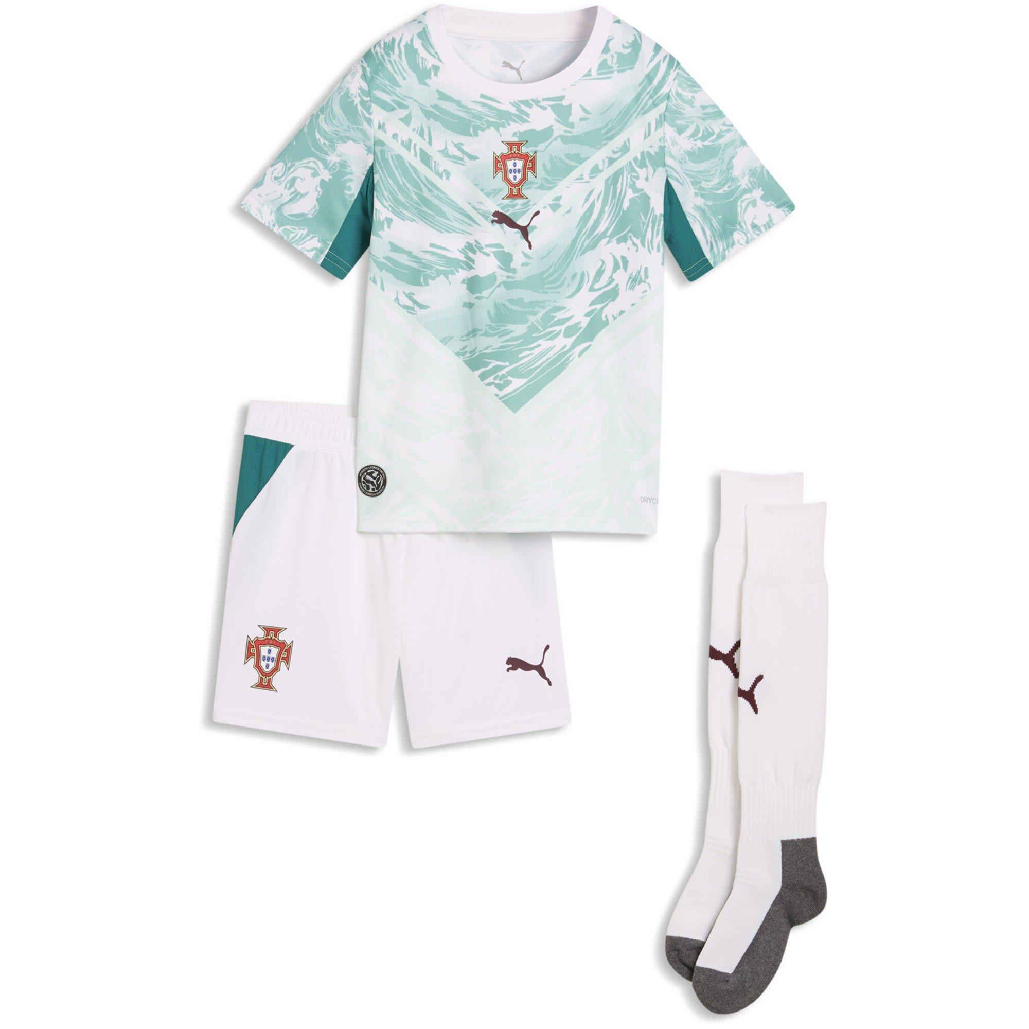 Puma  Infants Portugal Away Mini Kit World Cup 2026 - White/Green - 2-3 Yrs