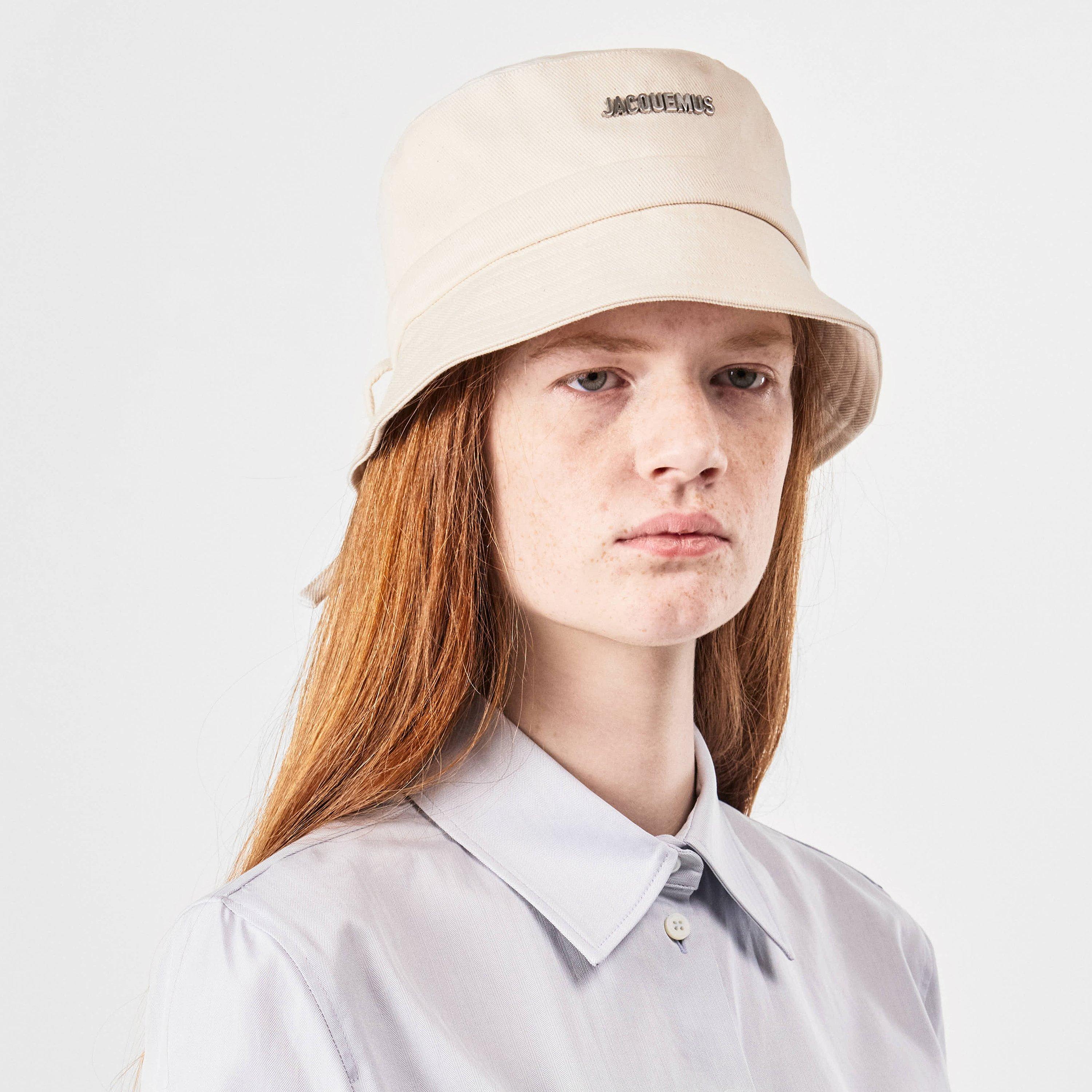 Off White - Jacquemus - Women's Logo Cotton Gadjo Bucket Hat - 2
