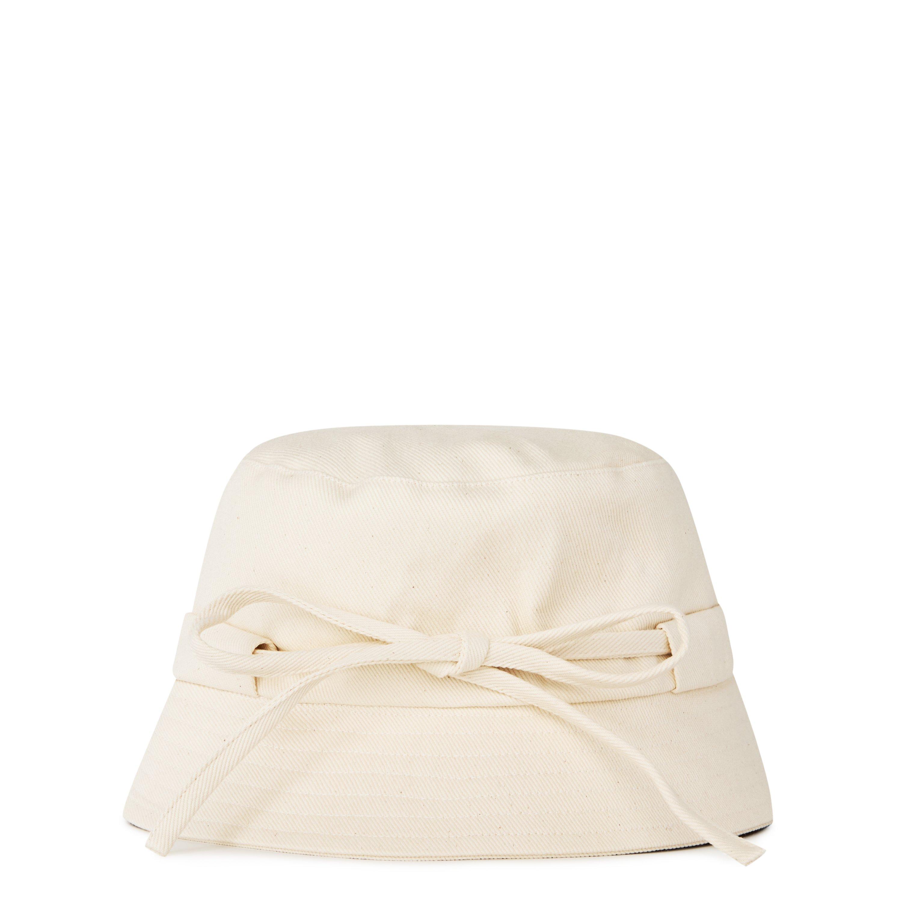 JACQUEMUS ハット　ホワイト　size:58 Cotton bucket hat in white jhakx cotton bucket hat - Jacquemus