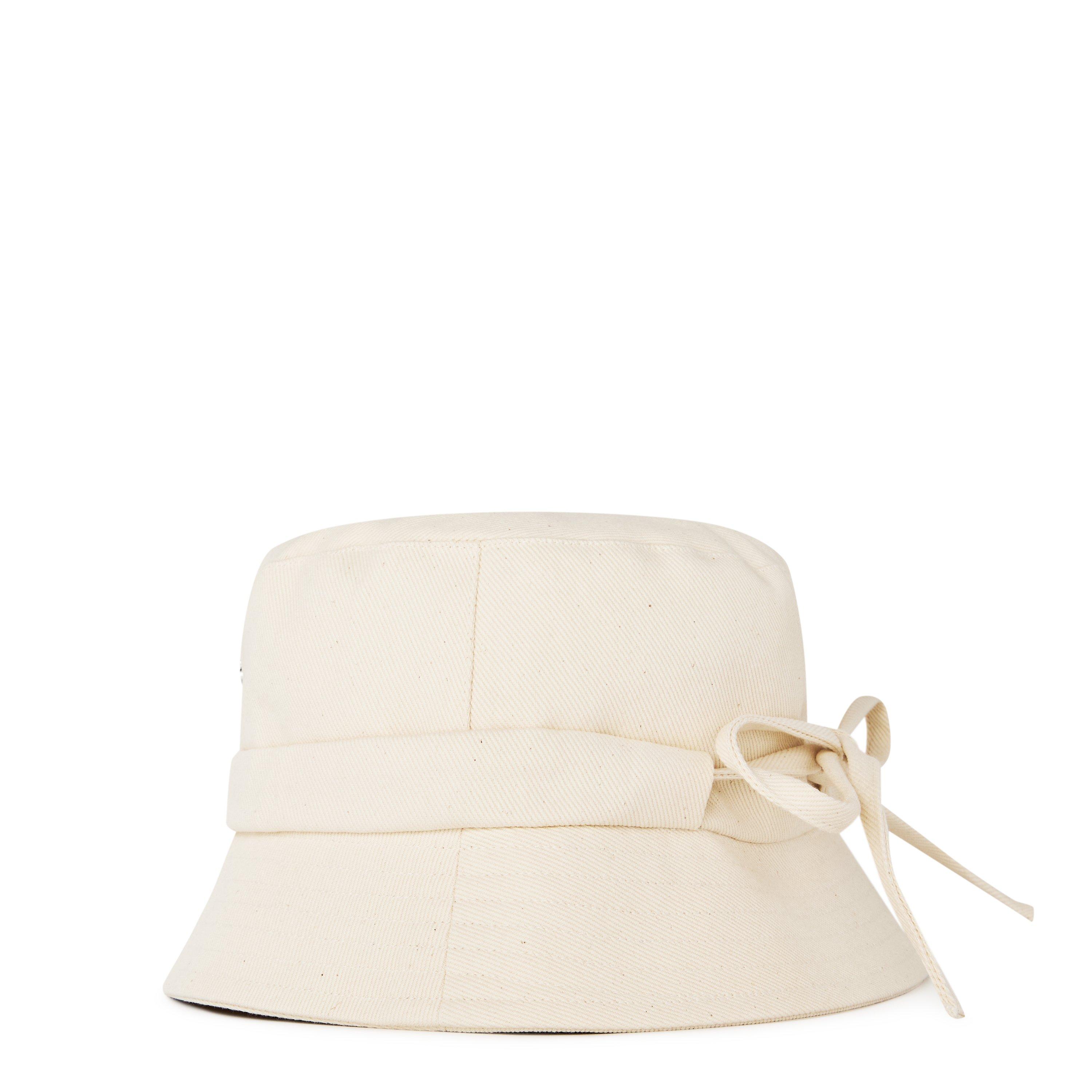 Off White - Jacquemus - Women's Logo Cotton Gadjo Bucket Hat - 4