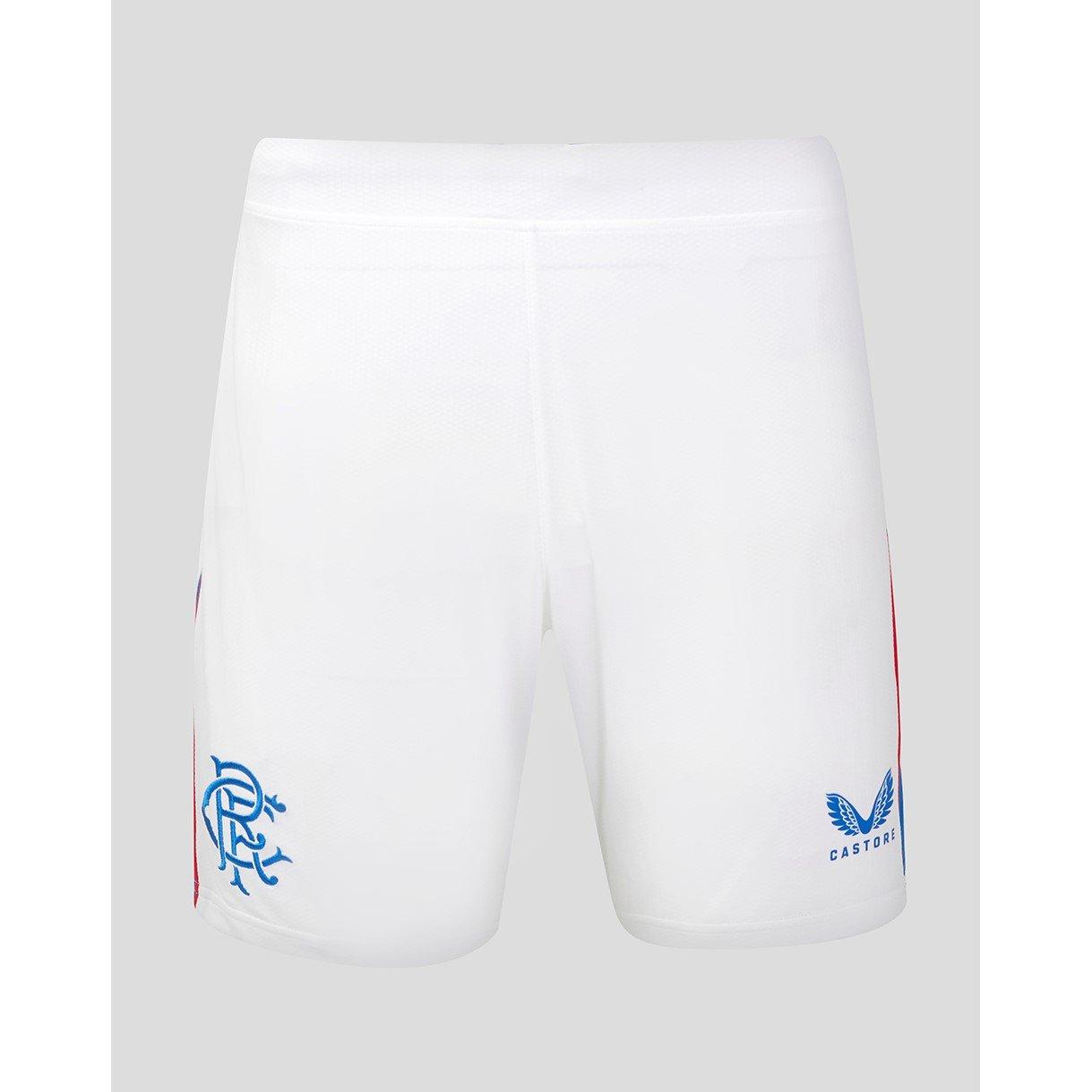 Castore Men's Rangers Home Shorts 2024 2025 Adults - White/Blue - 2XL