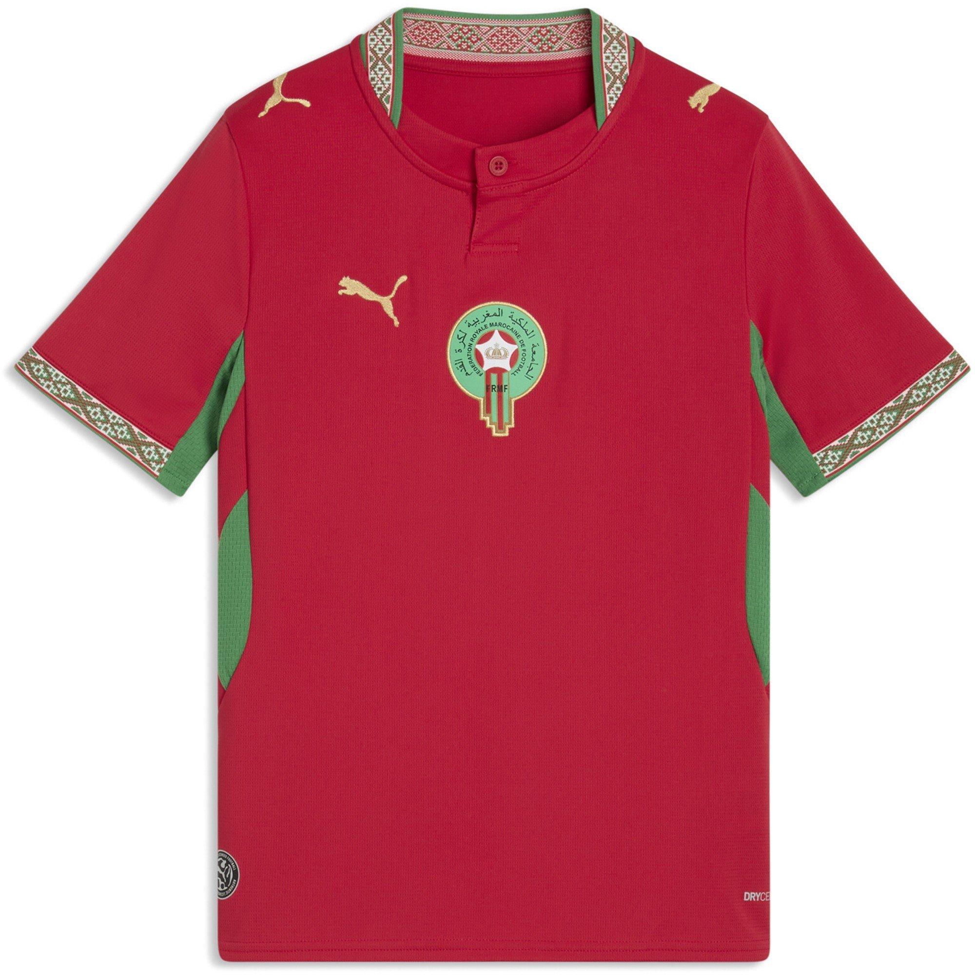 Red/Gold - Puma - Kids Morocco Home Shirt World Cup 2026 - 1