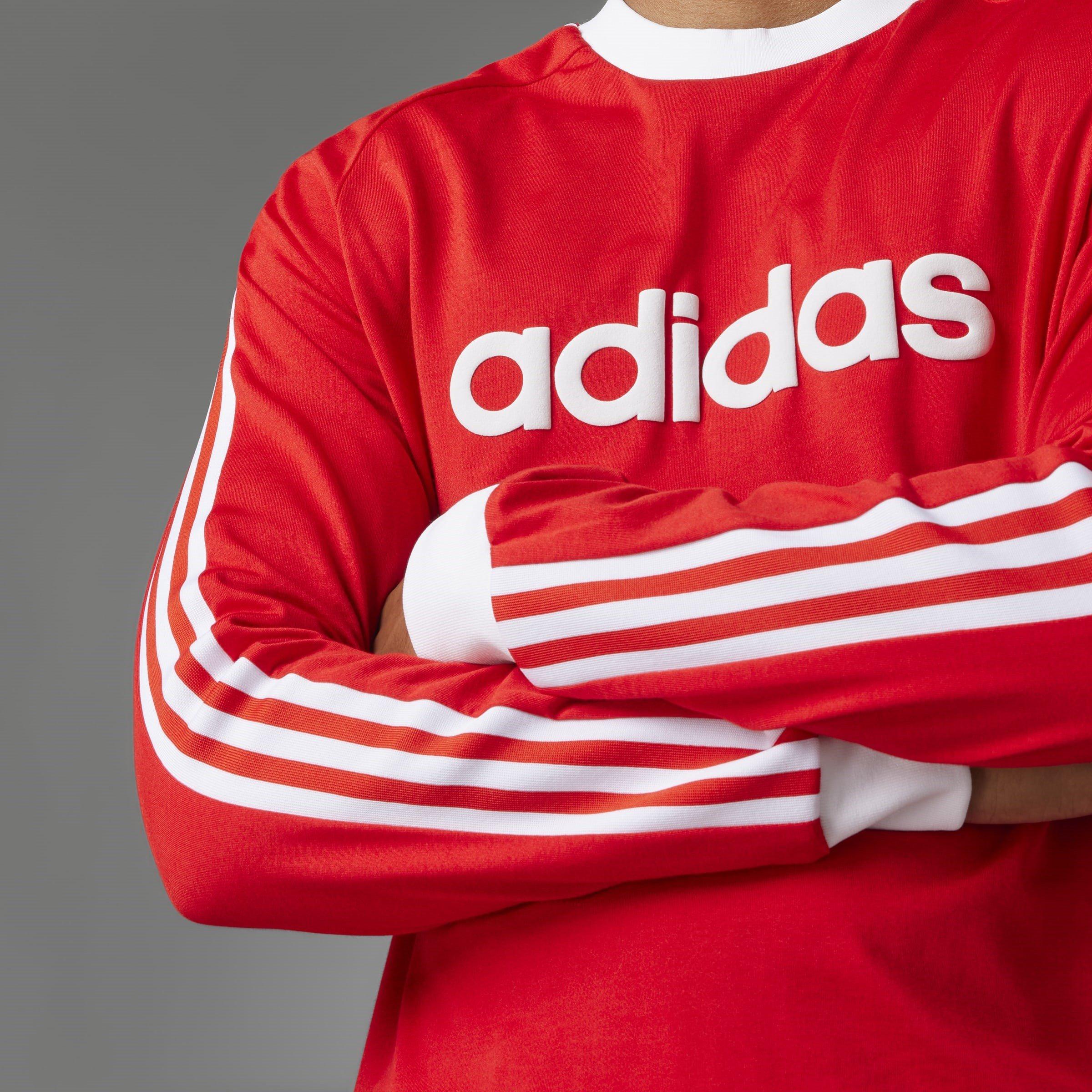 Rosso - adidas - Bayern Originals 70s Long Sleeve Shirt Adults - 11