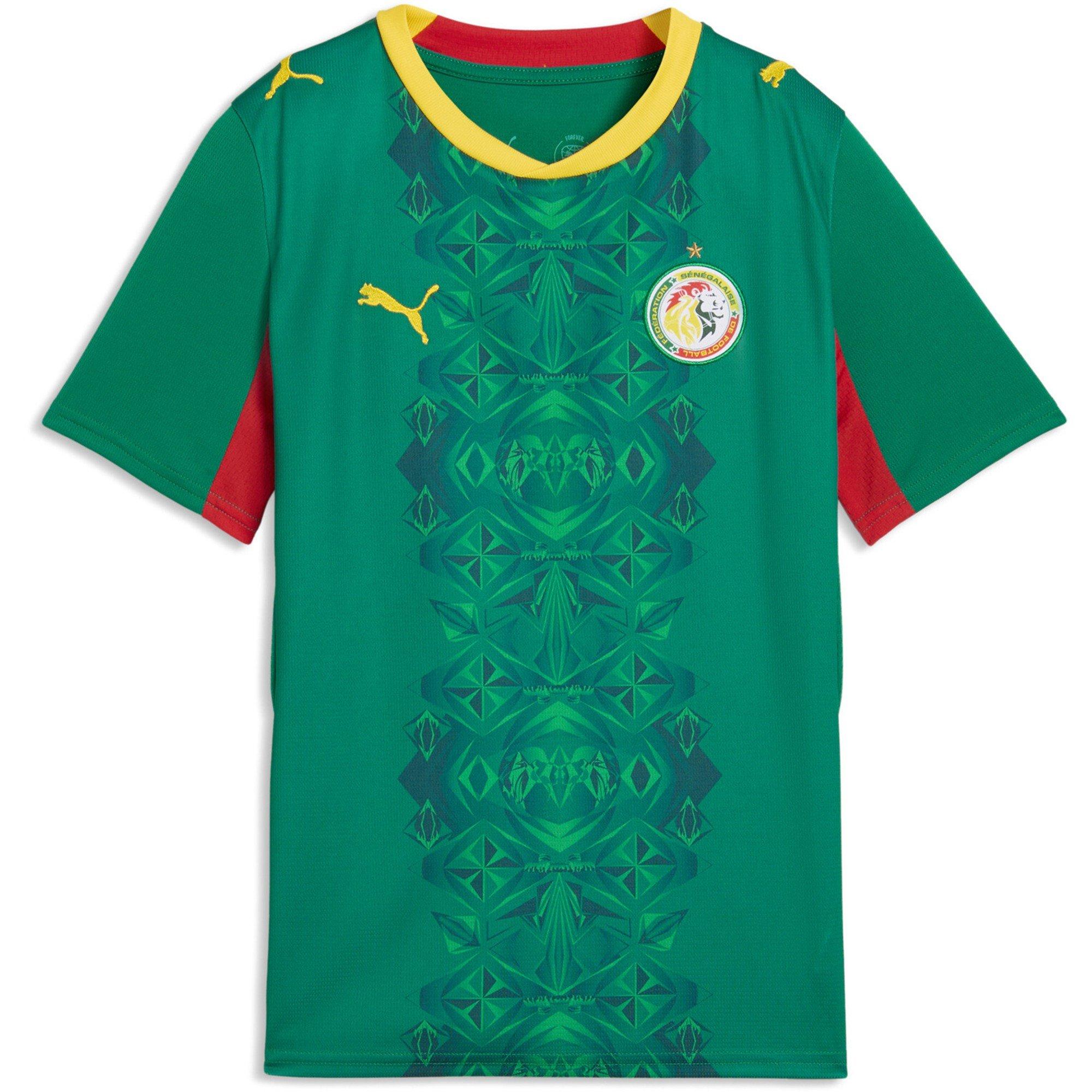 Puma  Kids Kids Senegal Away Shirt World Cup 2026™ - Green/Red - 13 (XL)