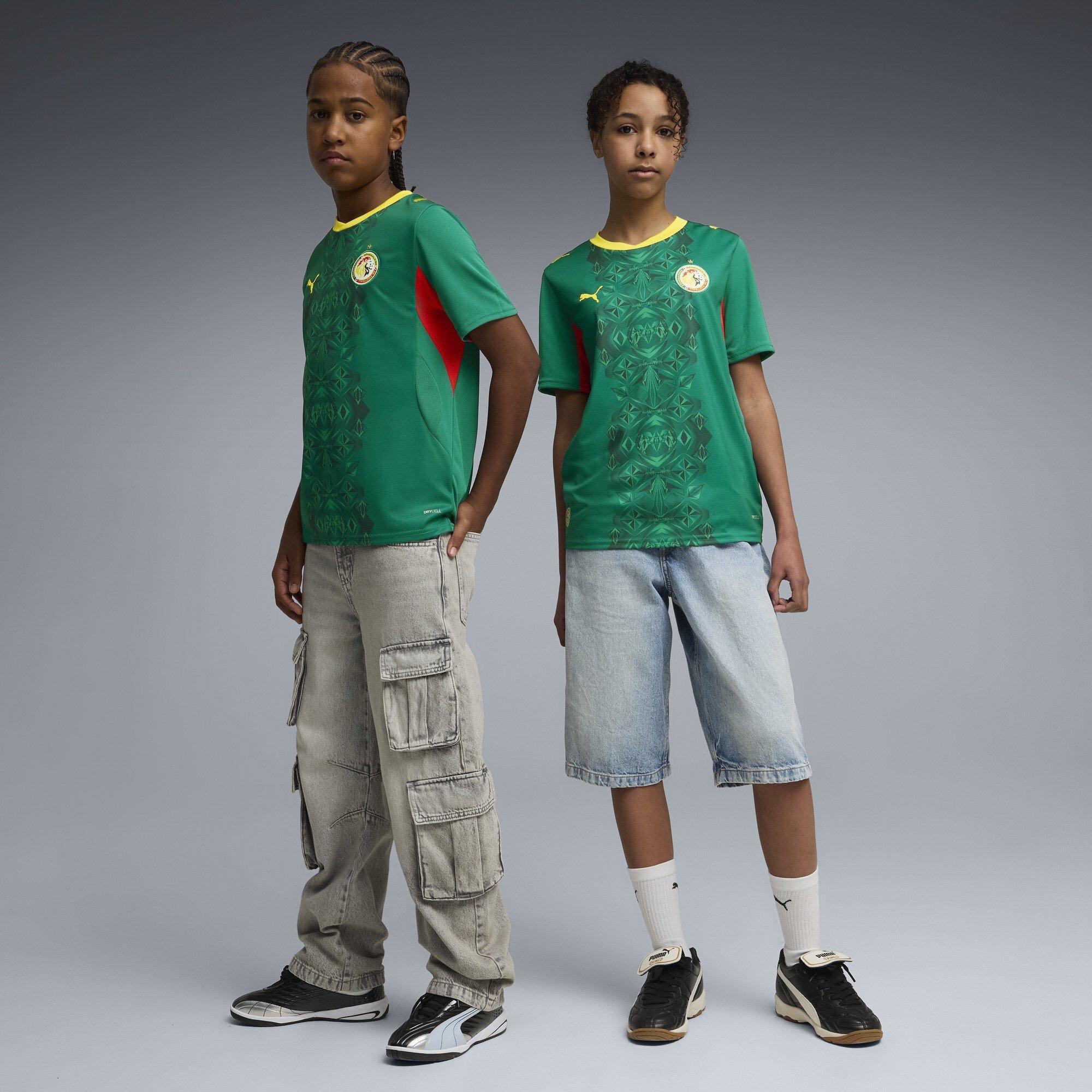 Groen/Rood - Puma - Unisex Kids' Senegal FIFA World Cup 2026™ Football Shirt - 6