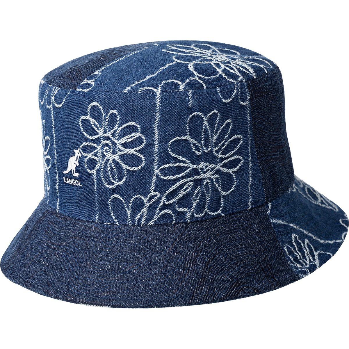 Kangol Denim Mash-Up Bucket Hat - BLUE FLORAL - M