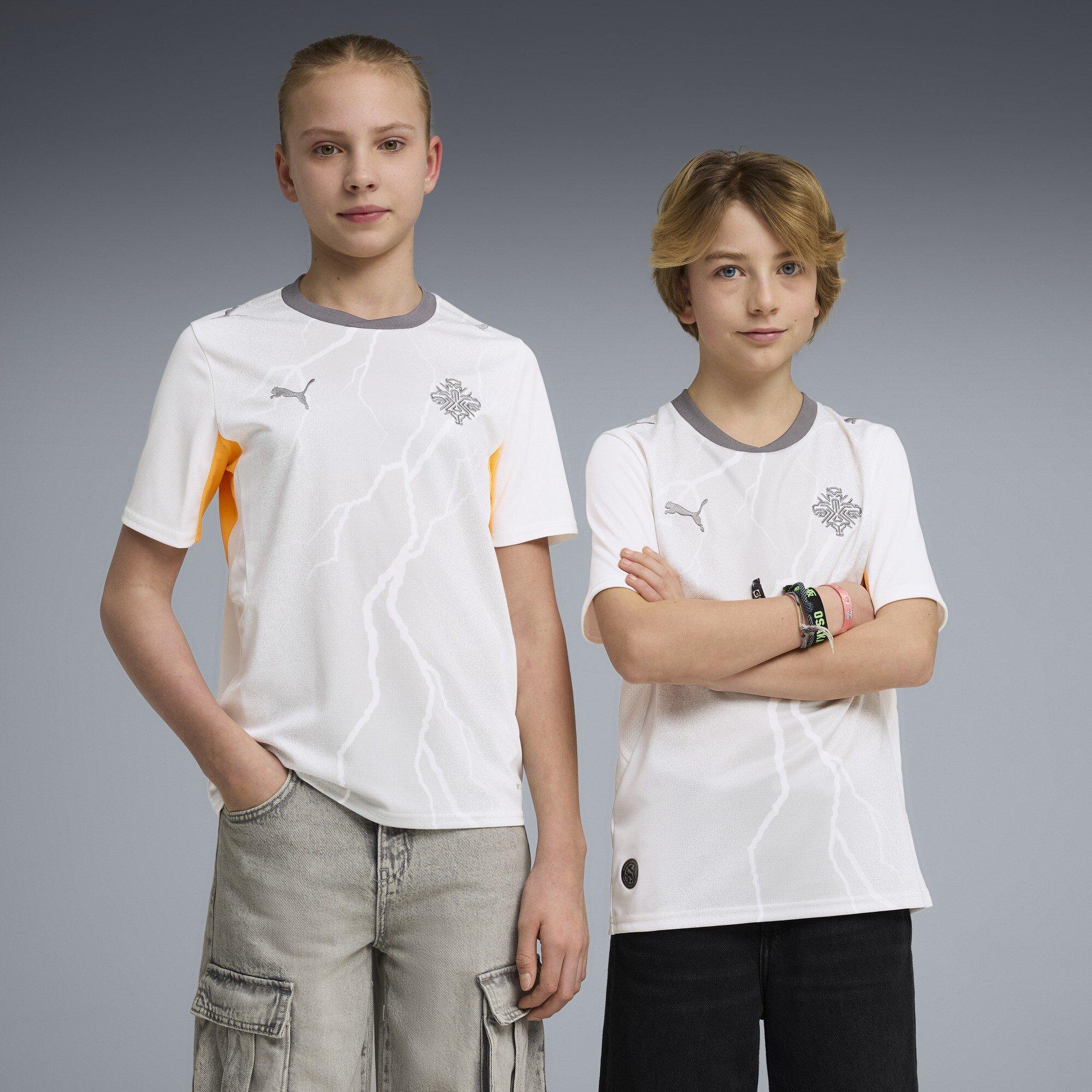 Wit/Grijs - Puma - Kids' Iceland 2026 Football Shirt - 3