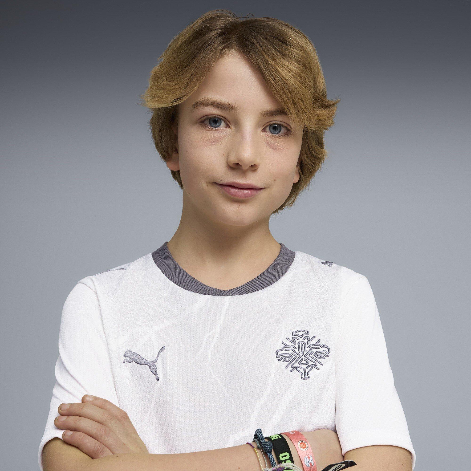 Wit/Grijs - Puma - Kids' Iceland 2026 Football Shirt - 5