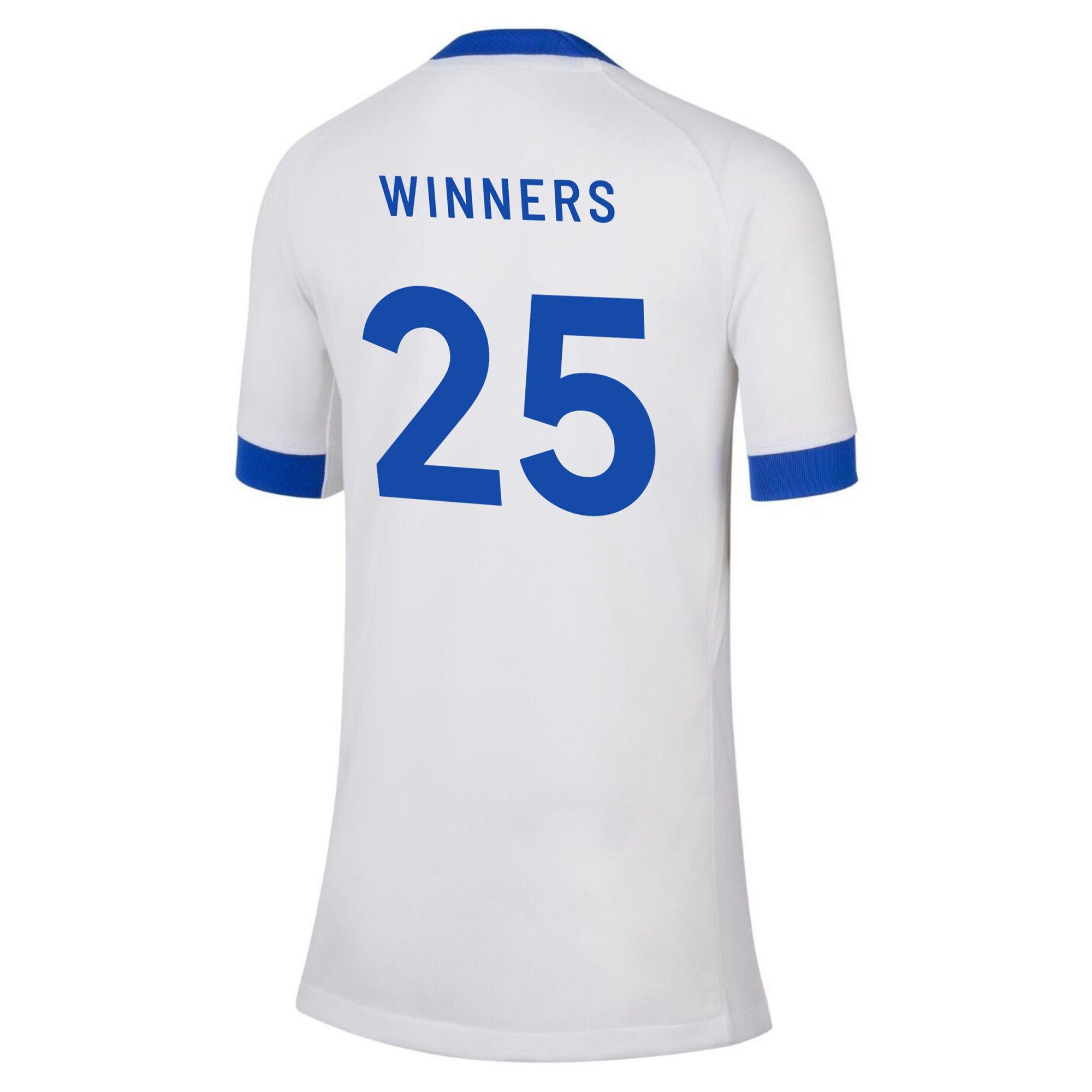 White/Blue - Nike - England Stadium Home Shirt 2025 Juniors - 12