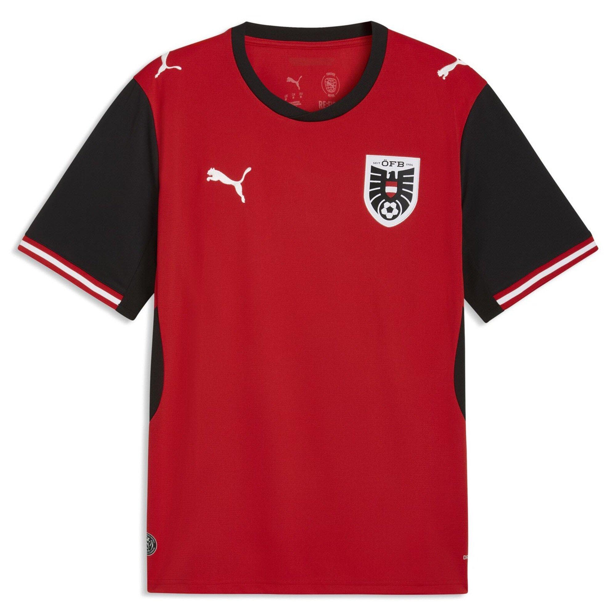 Puma Men's Austria Home Shirt World Cup 2026 Adults - Red/Black - XL